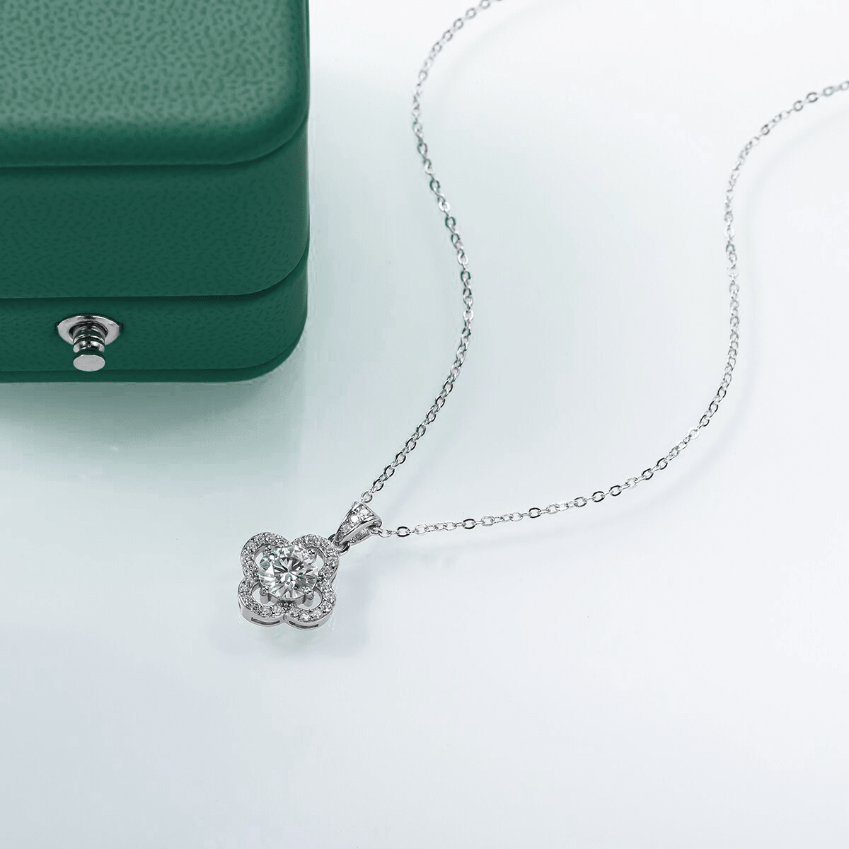Colar Flower Moissanite Moissanite - Momi Jewel