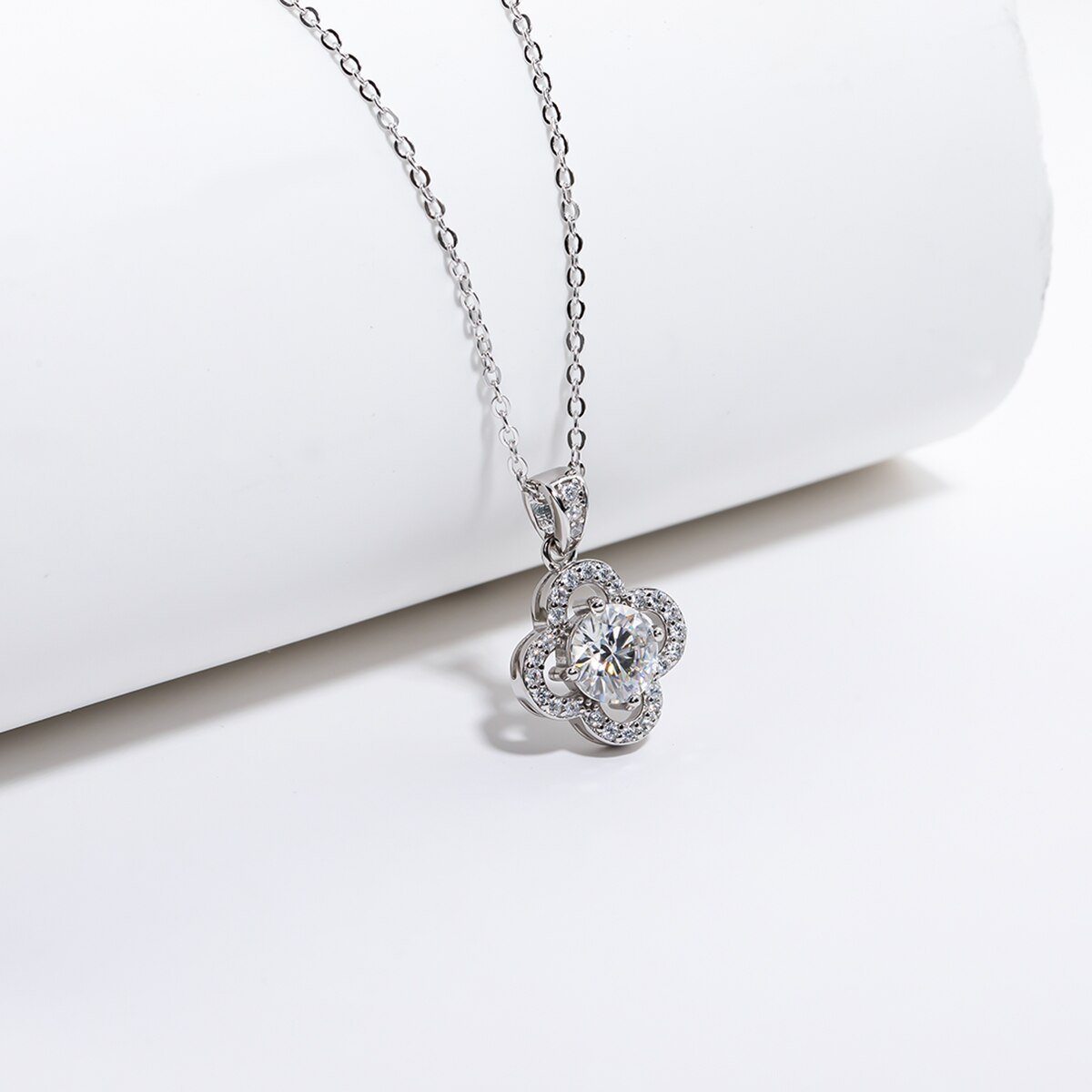 Colar Flower Moissanite Moissanite - Momi Jewel