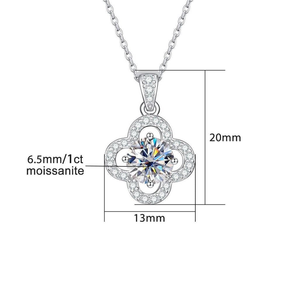 Colar Flower Moissanite Moissanite - Momi Jewel