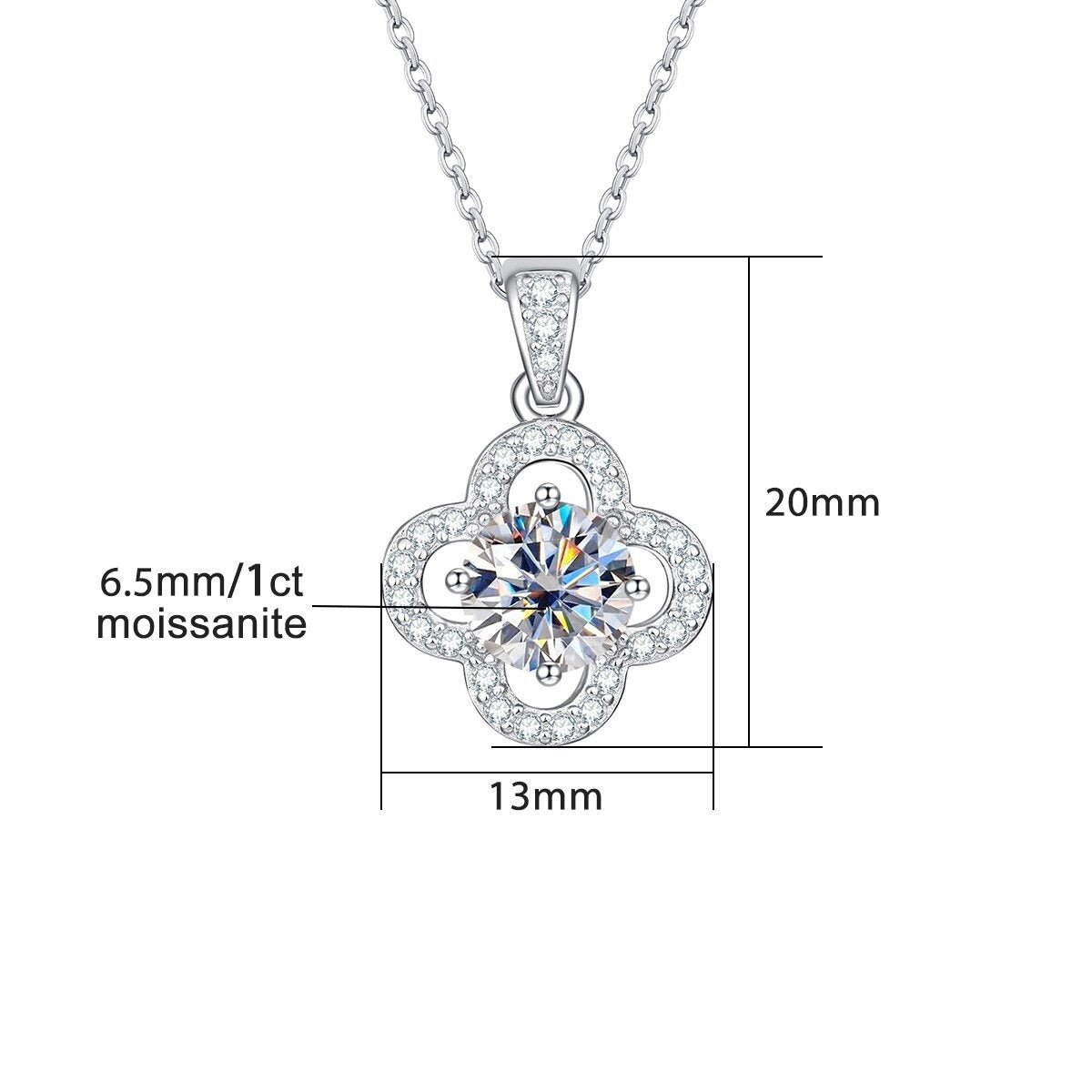 Colar Flower Moissanite Moissanite - Momi Jewel