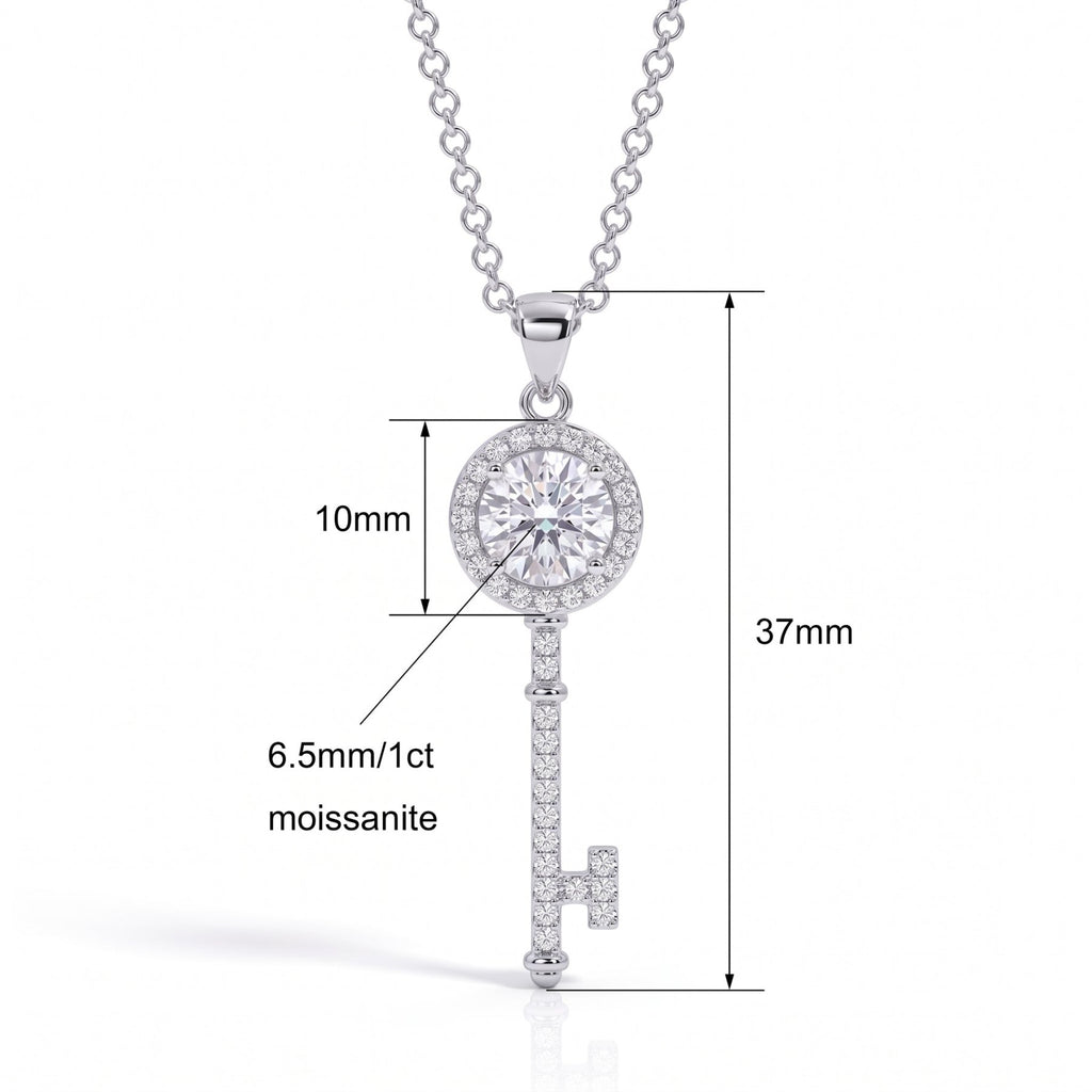 Colar Key Moissanite Moissanite - Momi Jewel