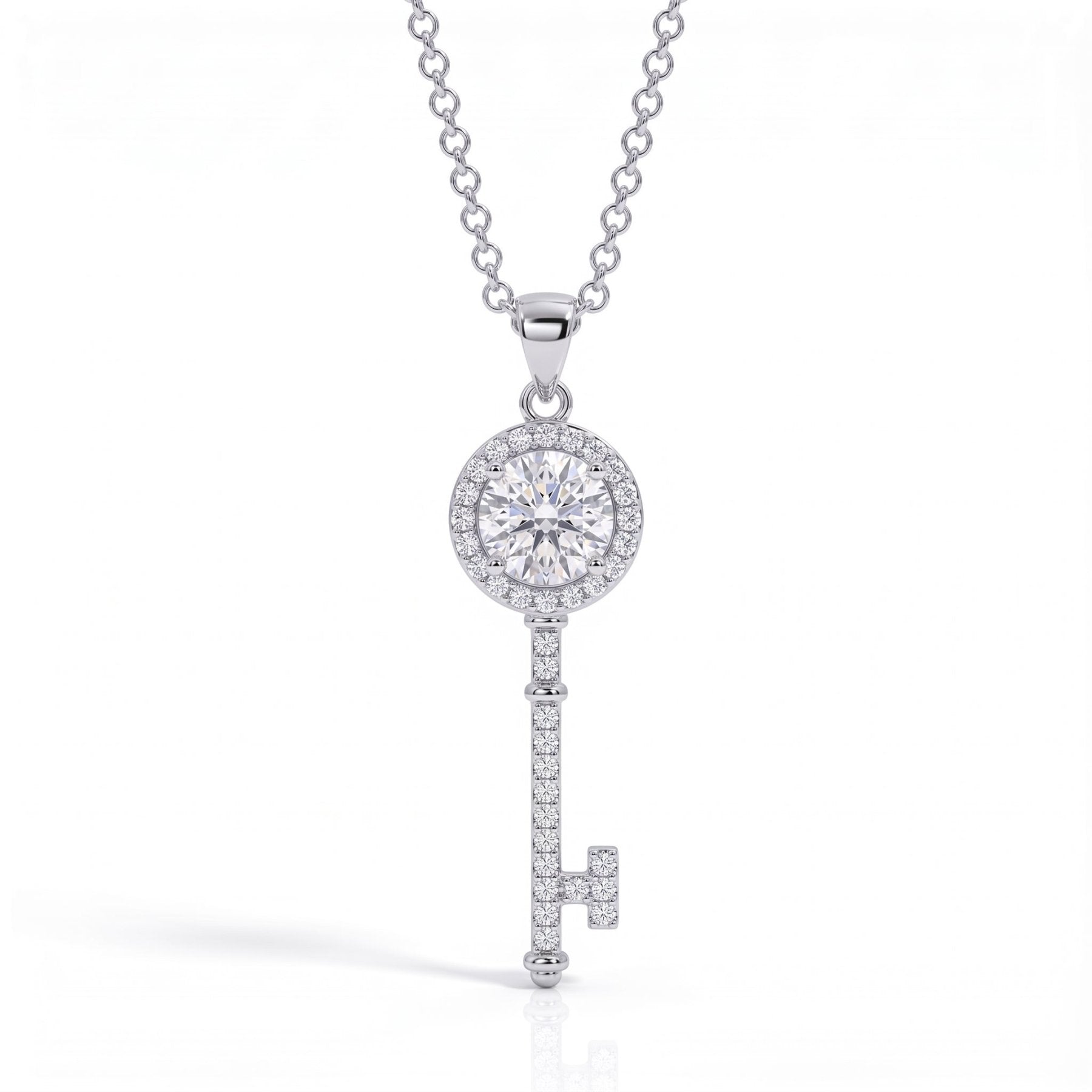 Colar Key Moissanite Moissanite - Momi Jewel