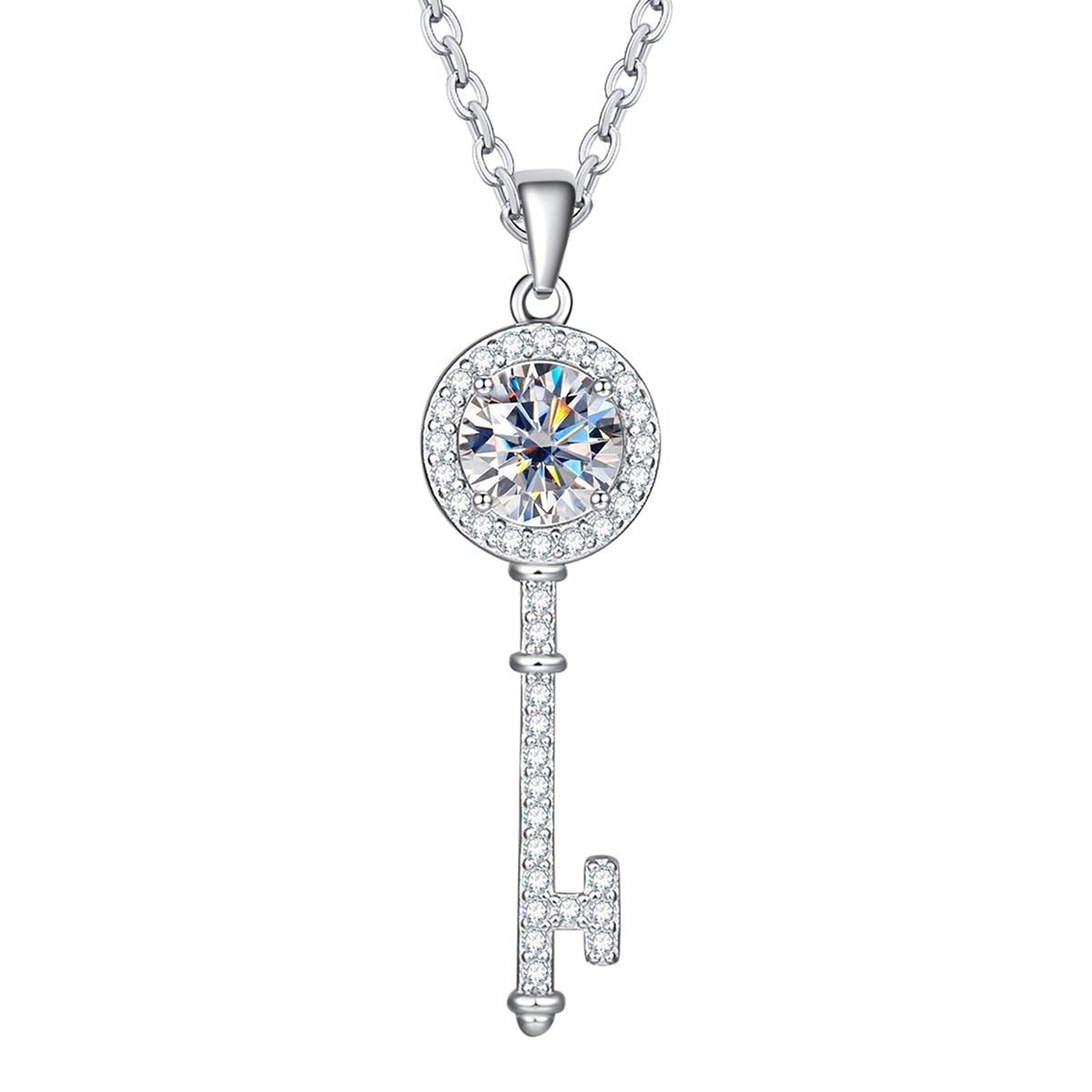 Colar Key Moissanite Moissanite - Momi Jewel