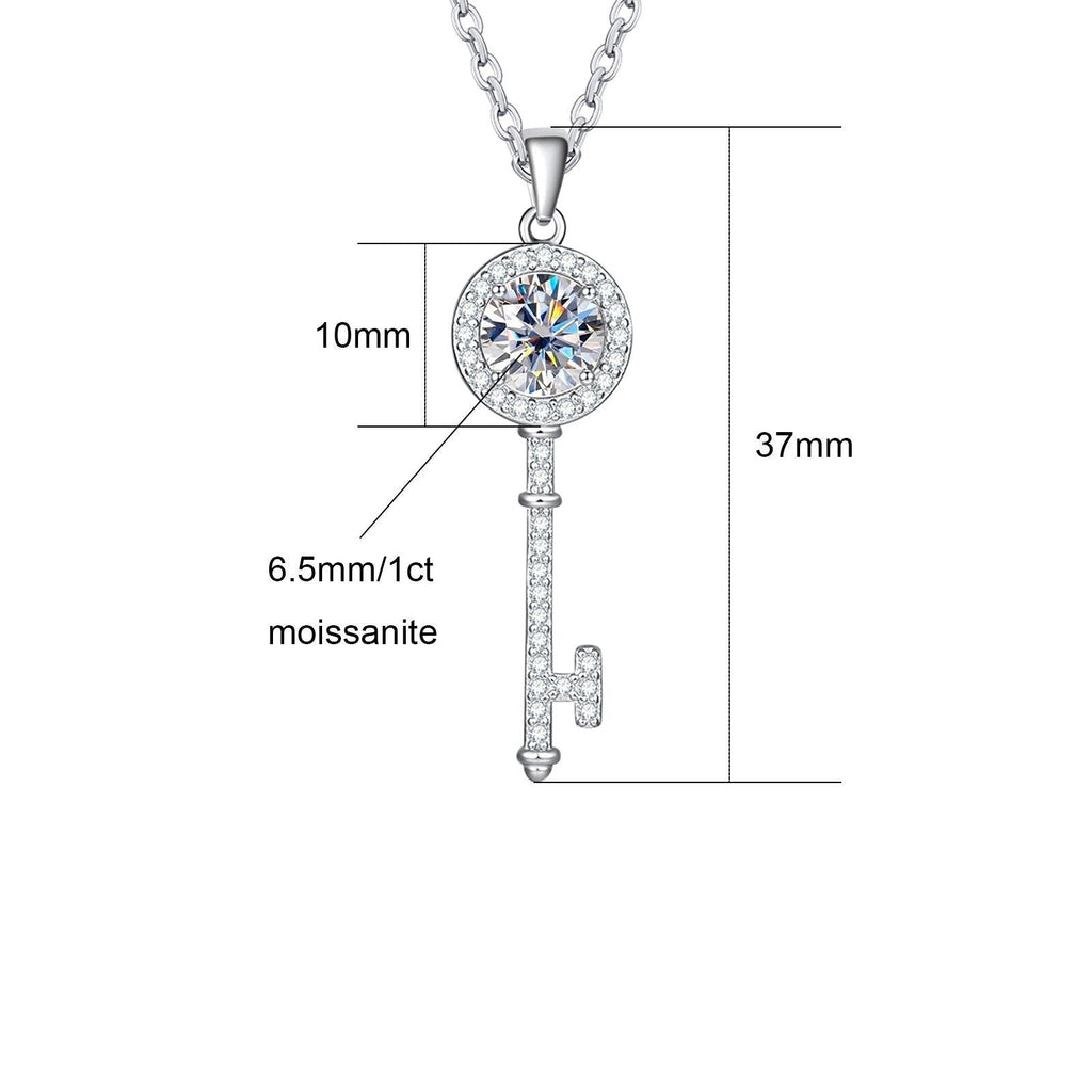 Colar Key Moissanite Moissanite - Momi Jewel