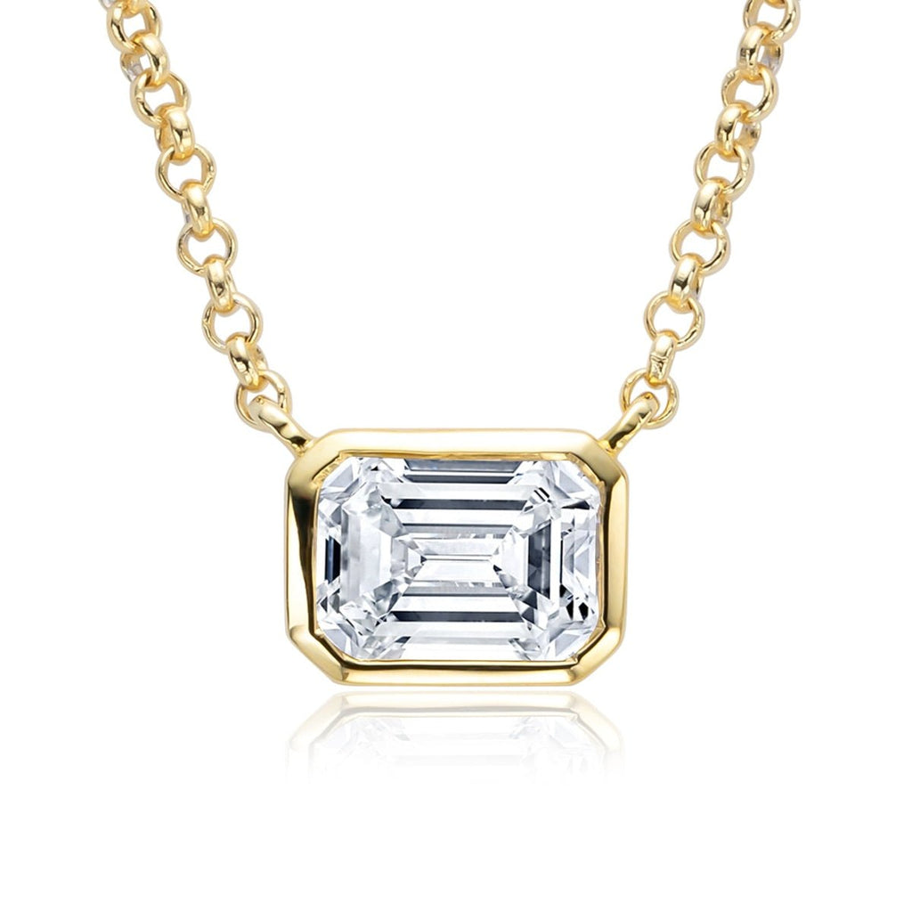 Colar Lauren Gold Moissanite Moissanite - Momi Jewel