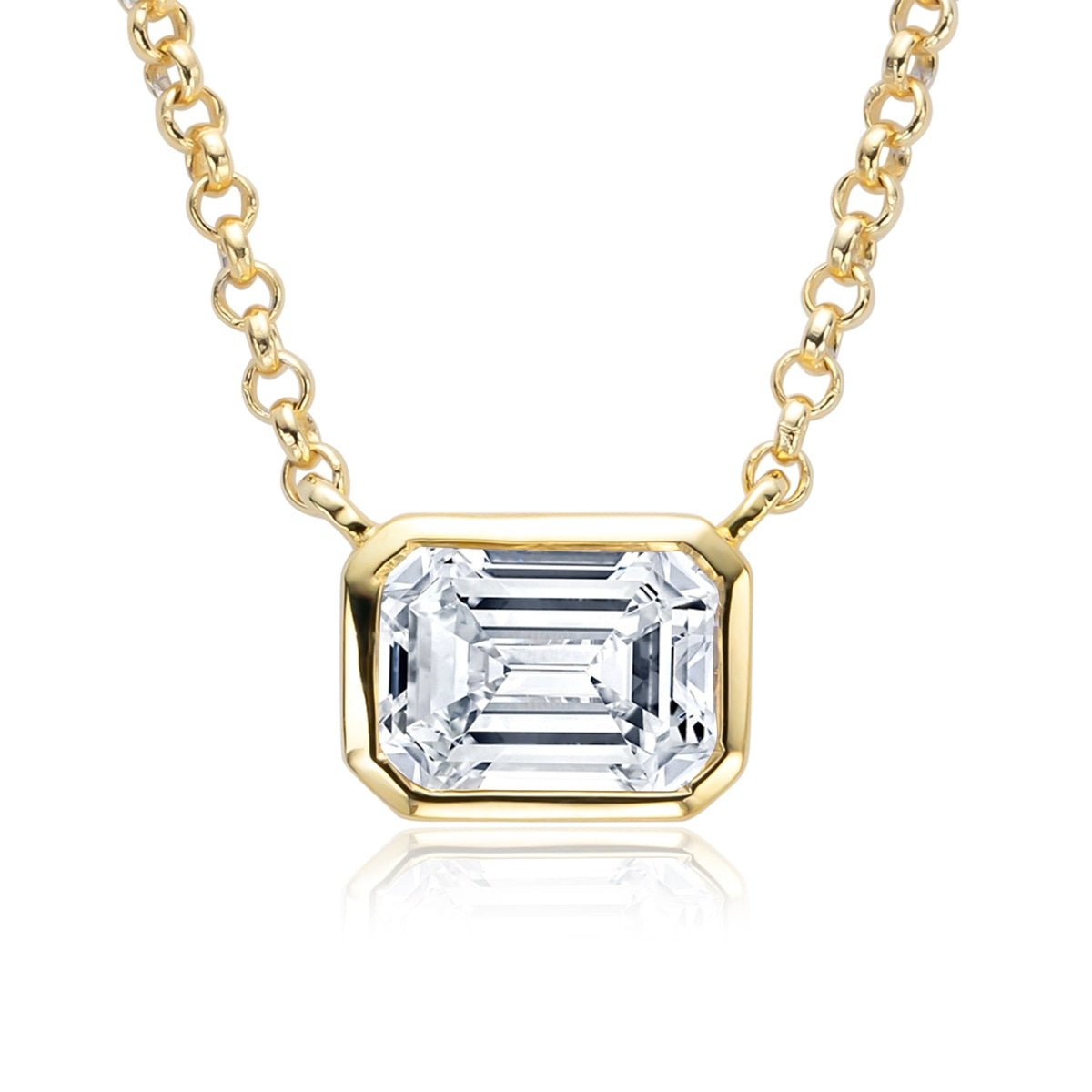 Colar Lauren Gold Moissanite Moissanite - Momi Jewel