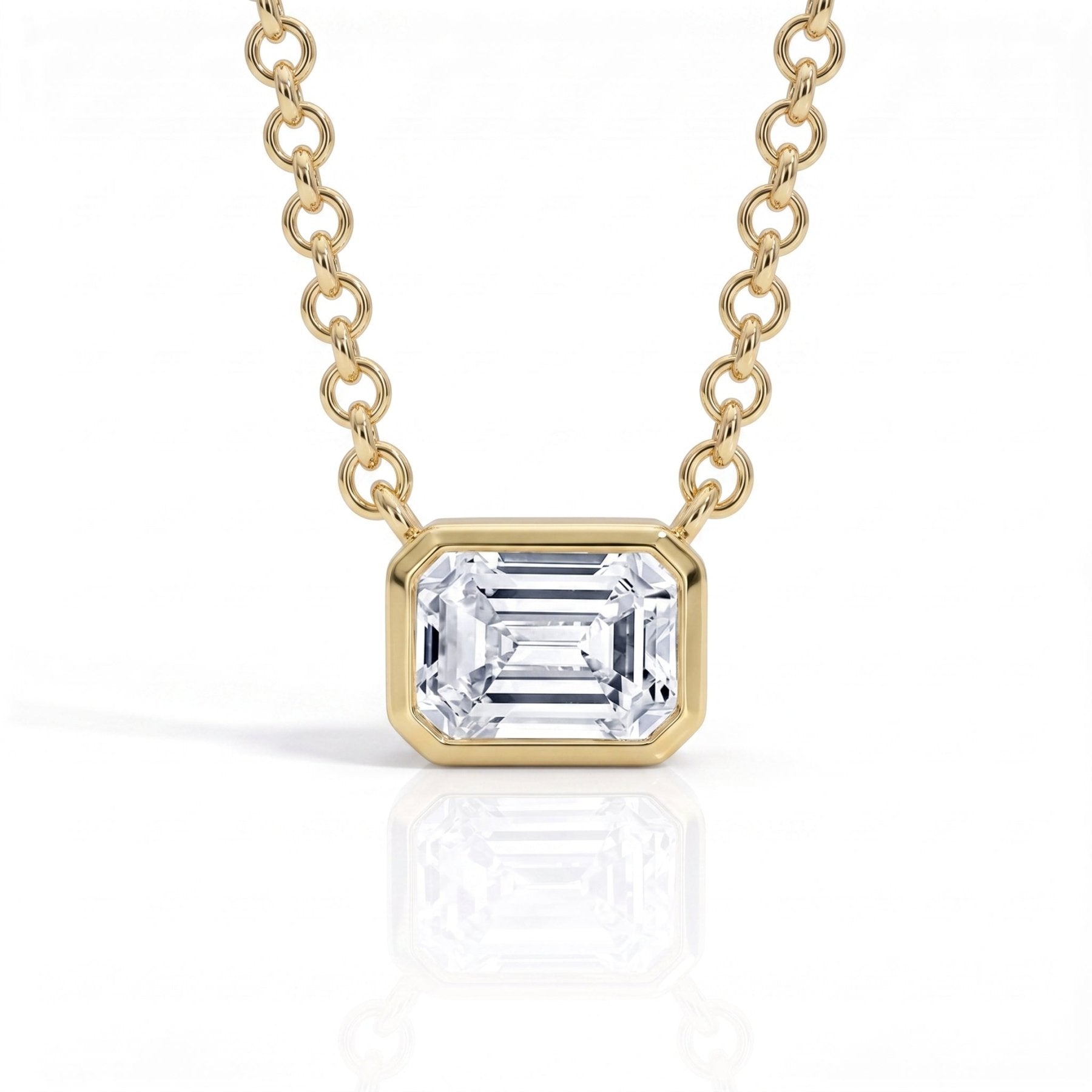 Colar Lauren Gold Moissanite Moissanite - Momi Jewel