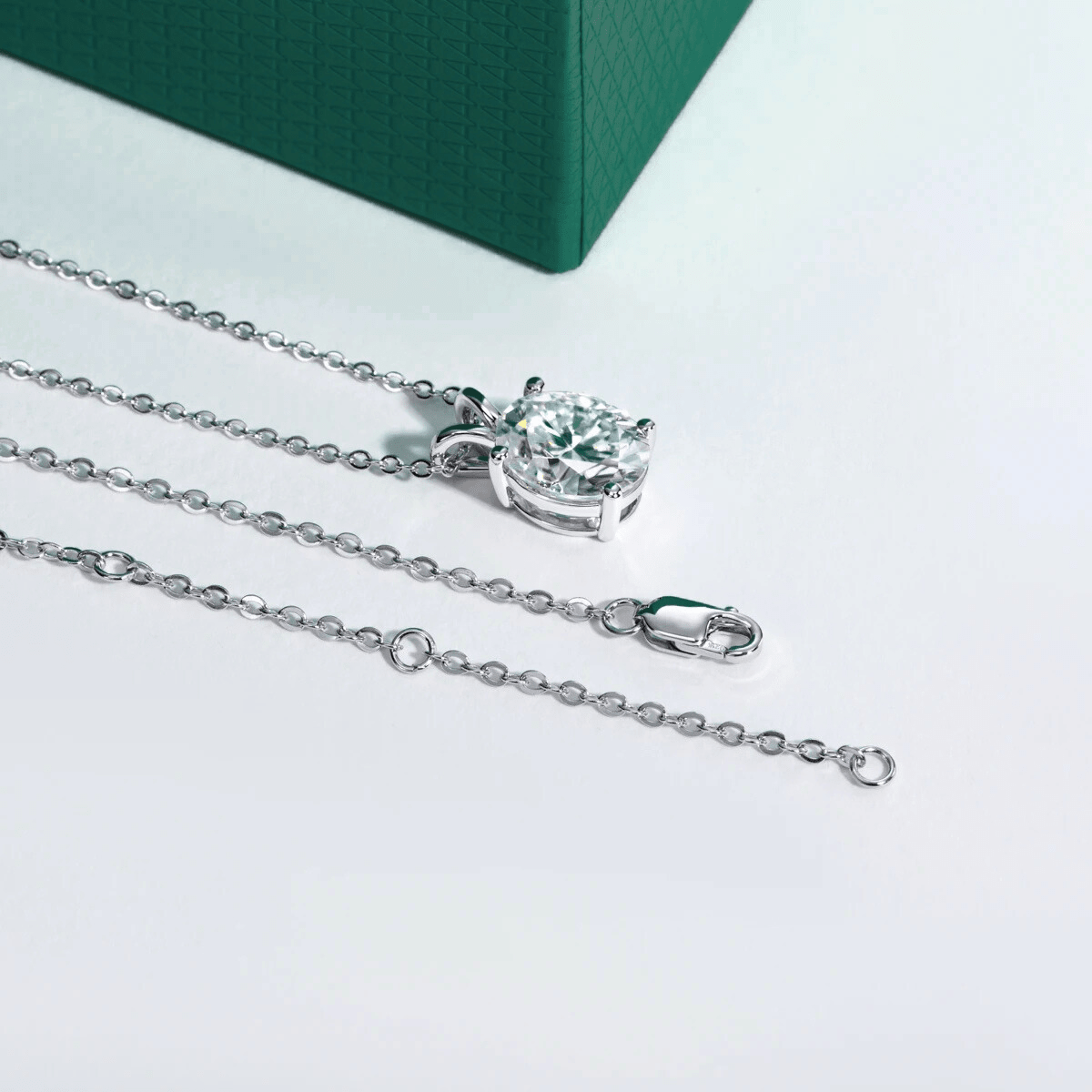 Colar Oval Moissanite Moissanite - Momi Jewel