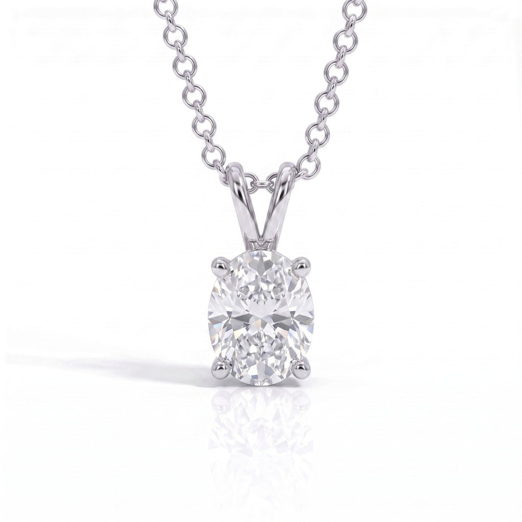 Colar Oval Moissanite Moissanite - Momi Jewel