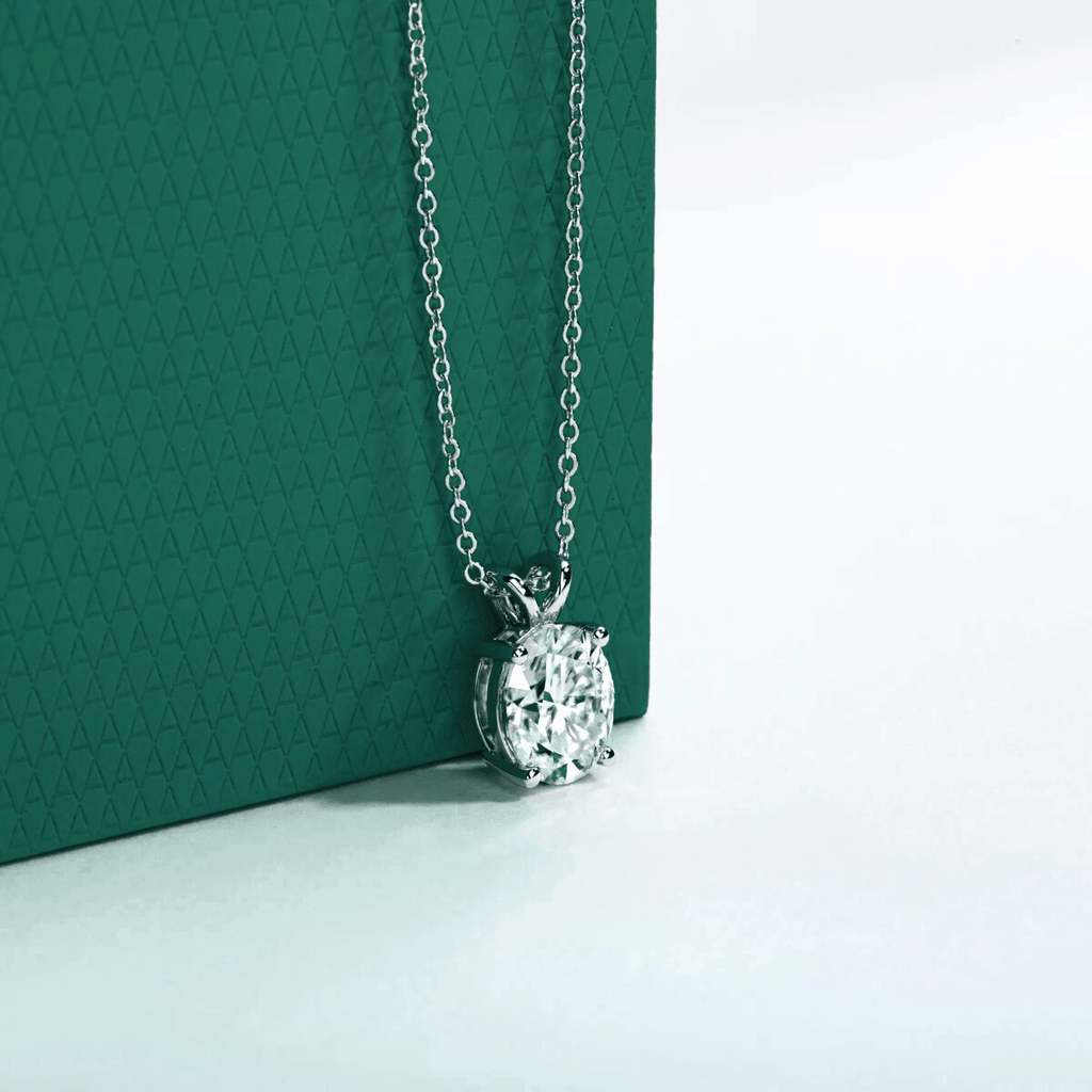 Colar Oval Moissanite Moissanite - Momi Jewel