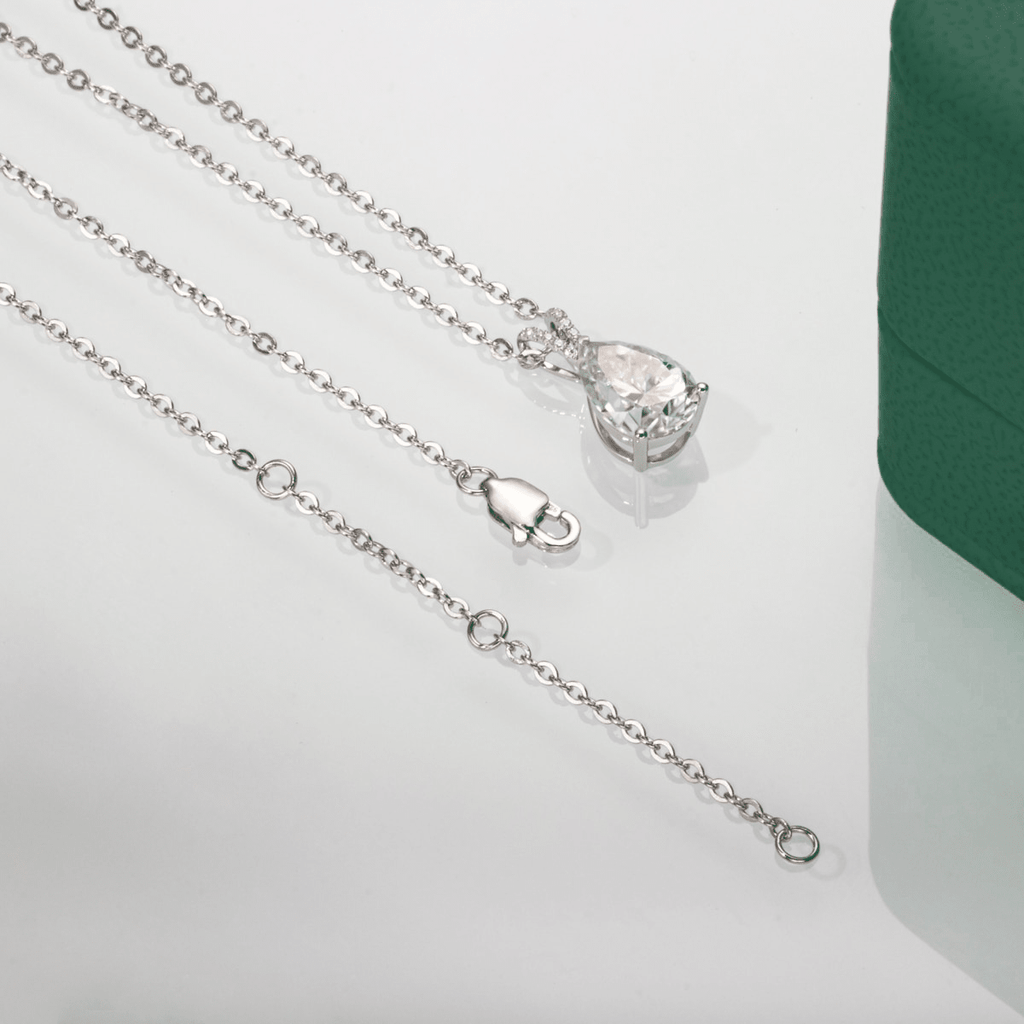 Colar Pear Moissanite Moissanite - Momi Jewel