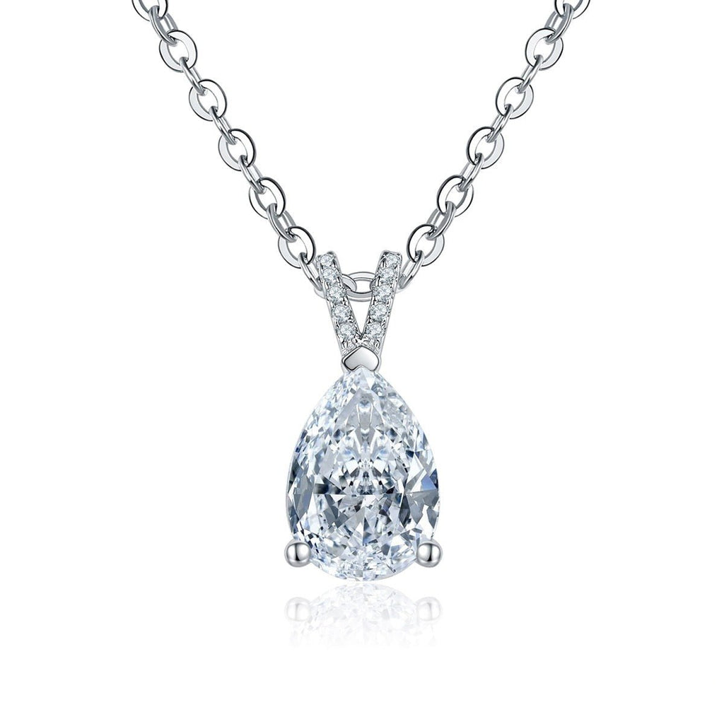 Colar Pear Moissanite Moissanite - Momi Jewel