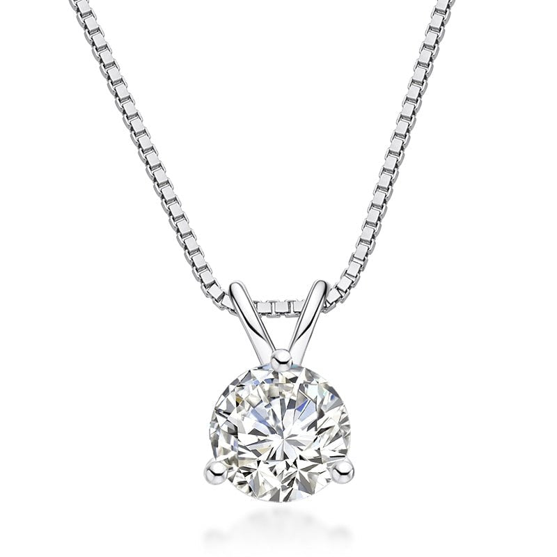 Colar Ponto de Luz 3 Garras Moissanite Moissanite - Momi Jewel