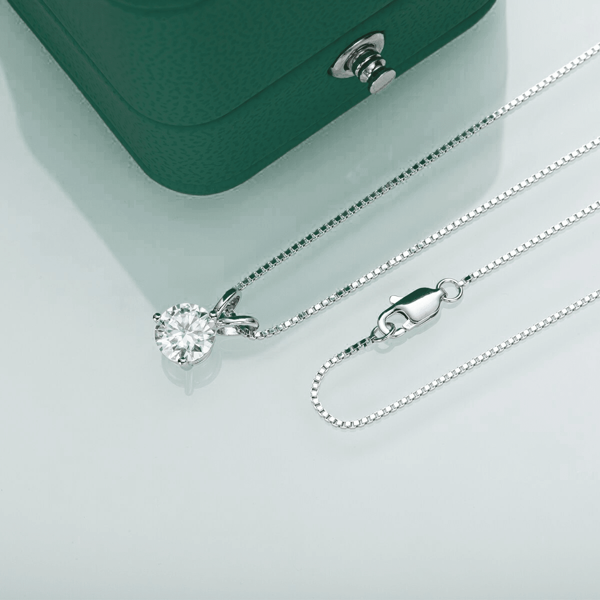Colar Ponto de Luz 3 Garras Moissanite Moissanite - Momi Jewel