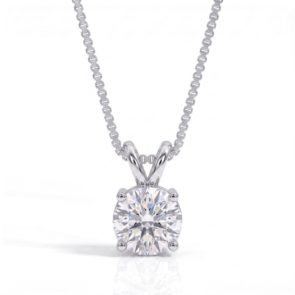 Colar Ponto de Luz 3 Garras Moissanite Moissanite - Momi Jewel
