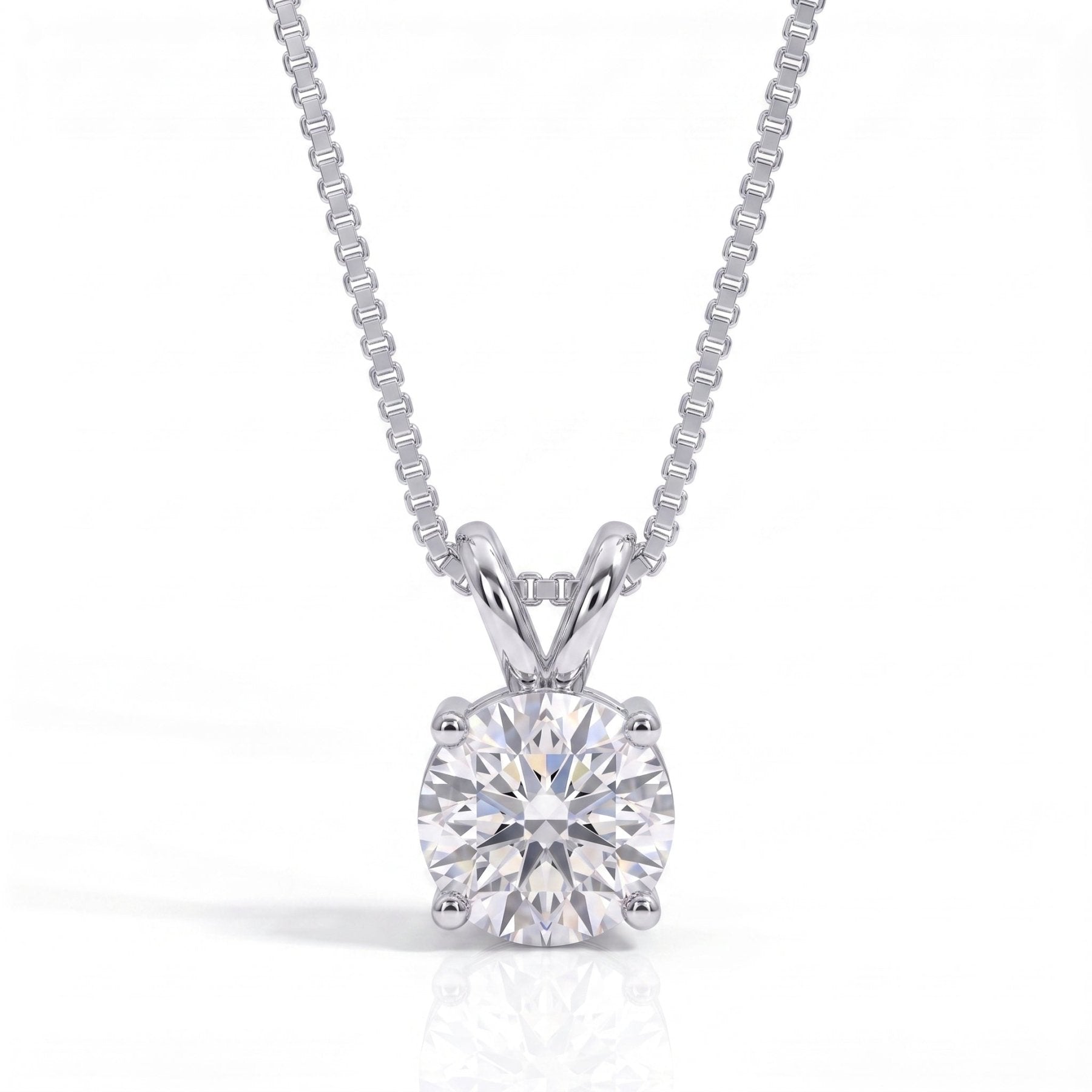 Colar Ponto de Luz 3 Garras Moissanite Moissanite - Momi Jewel