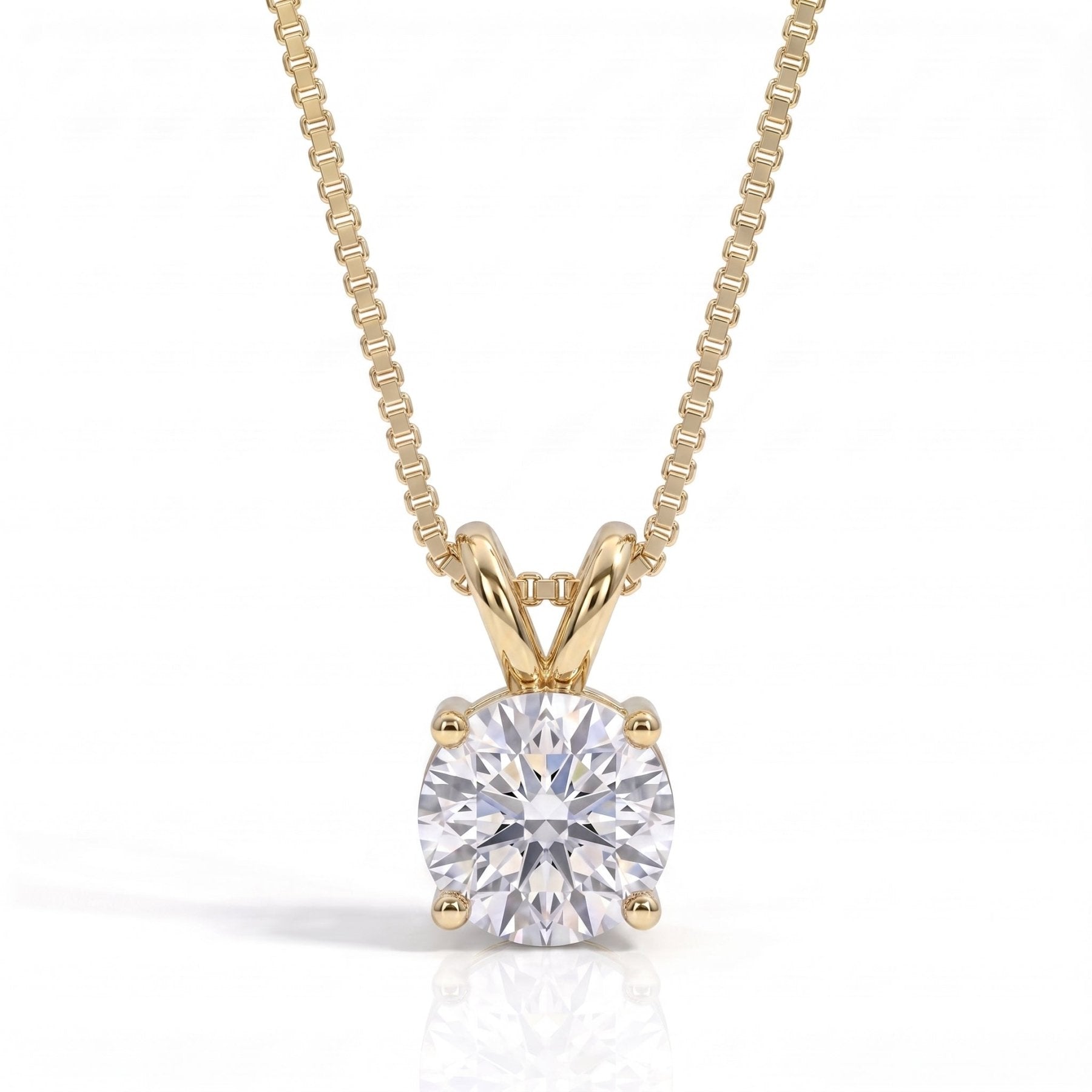 Colar Ponto de Luz 3 Garras Moissanite Moissanite - Momi Jewel
