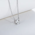 Colar Ponto de Luz 4 Garras Moissanite Moissanite - Momi Jewel
