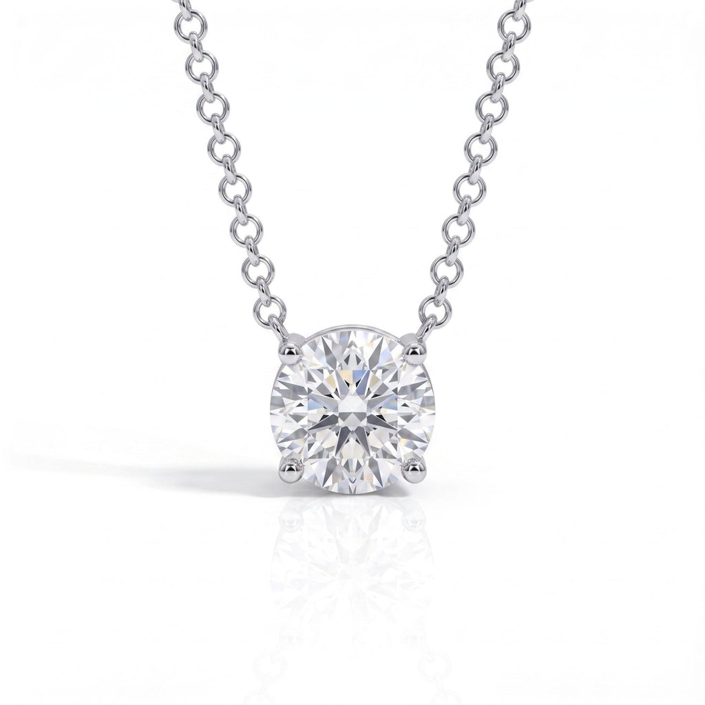 Colar Ponto de Luz 4 Garras Moissanite Moissanite - Momi Jewel