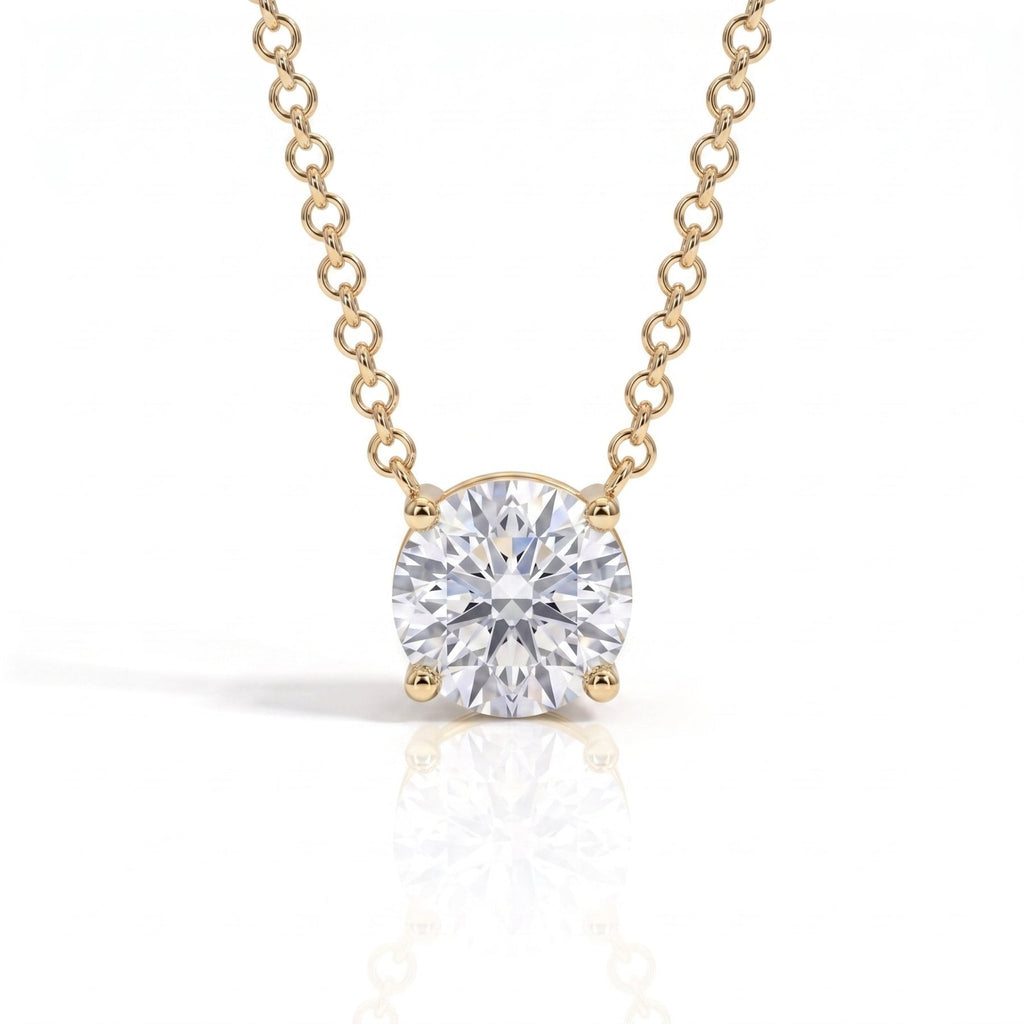 Colar Ponto de Luz 4 Garras Moissanite Moissanite - Momi Jewel