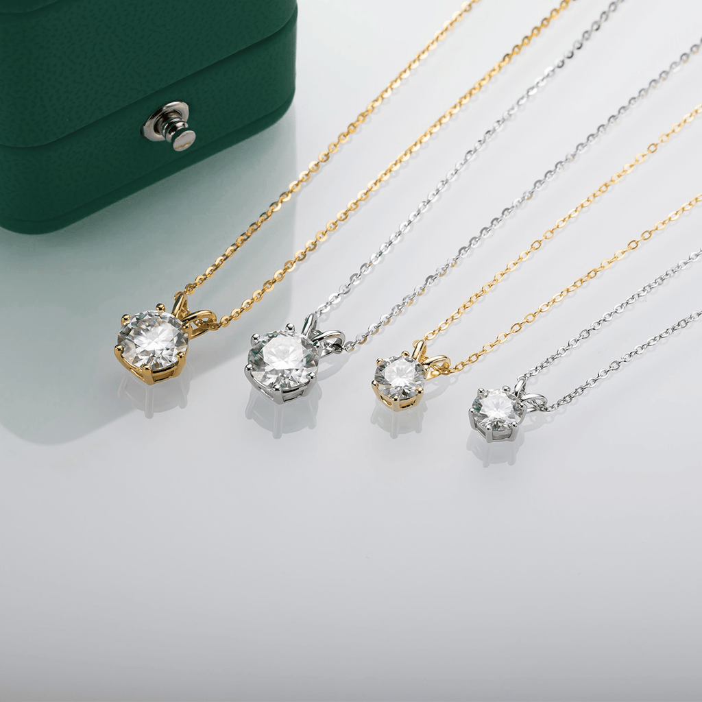 Colar Ponto de Luz 6 Garras Moissanite Moissanite - Momi Jewel