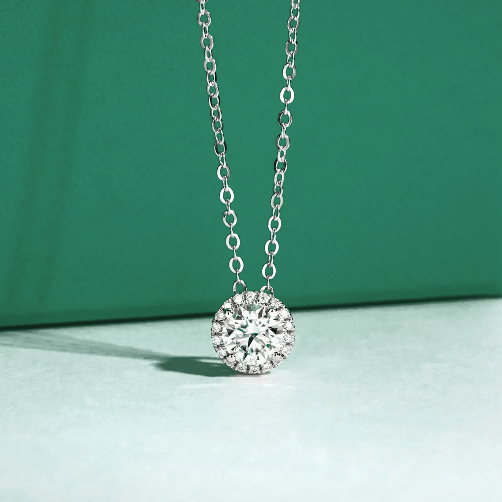 Colar Round Moissanite Moissanite - Momi Jewel