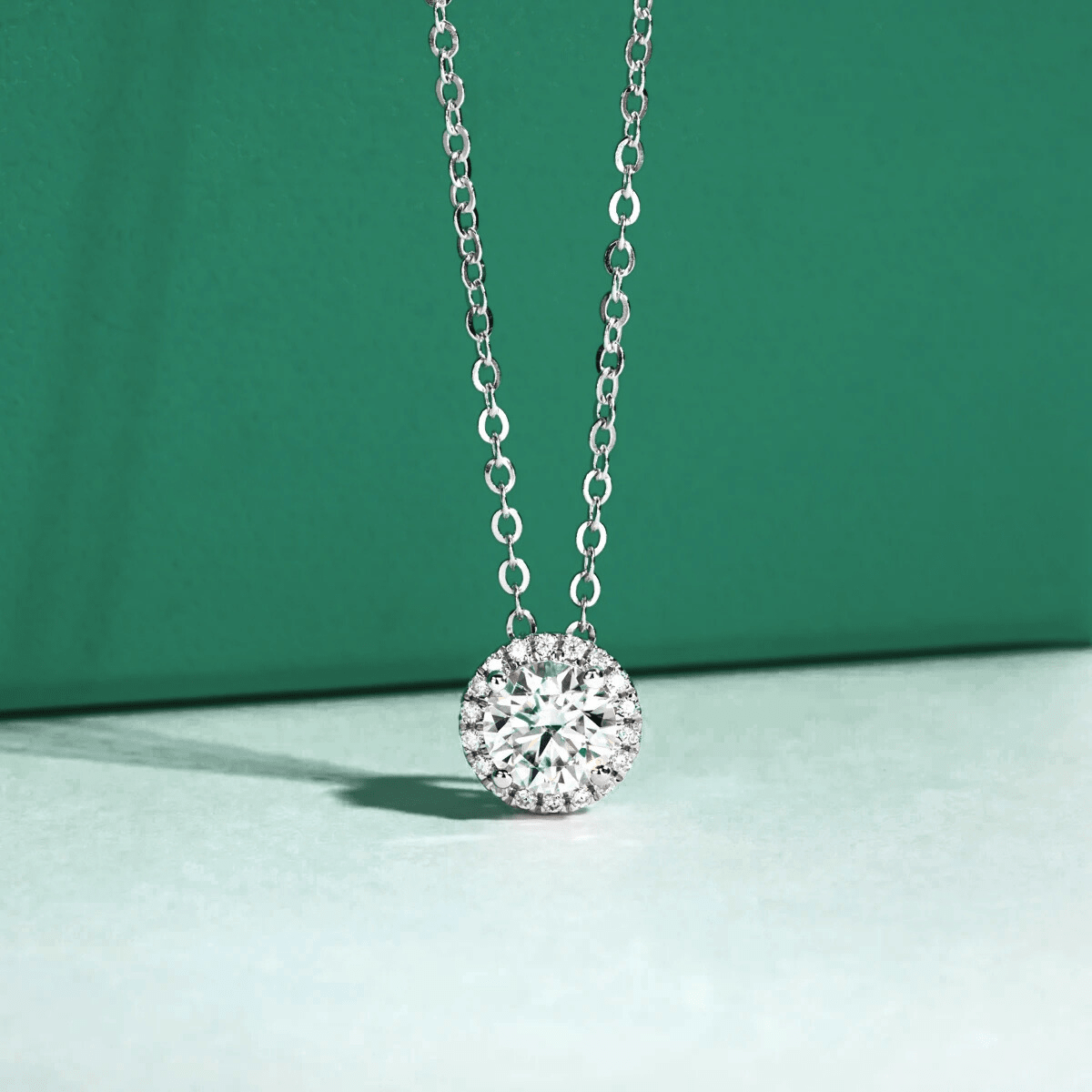 Colar Round Moissanite Moissanite - Momi Jewel
