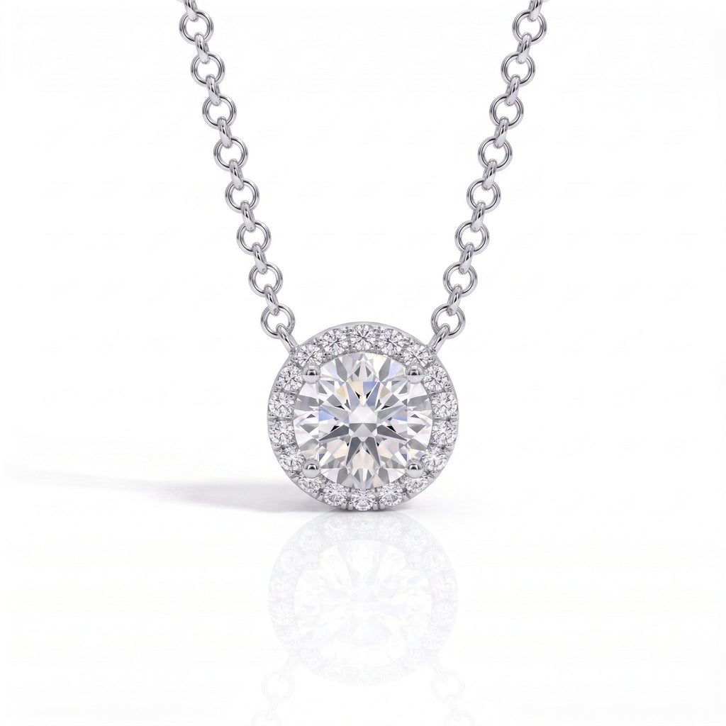Colar Round Moissanite Moissanite - Momi Jewel