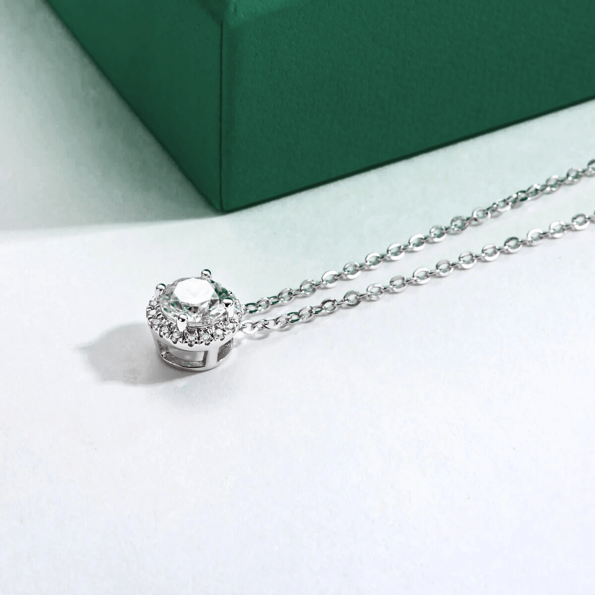 Colar Round Moissanite Moissanite - Momi Jewel