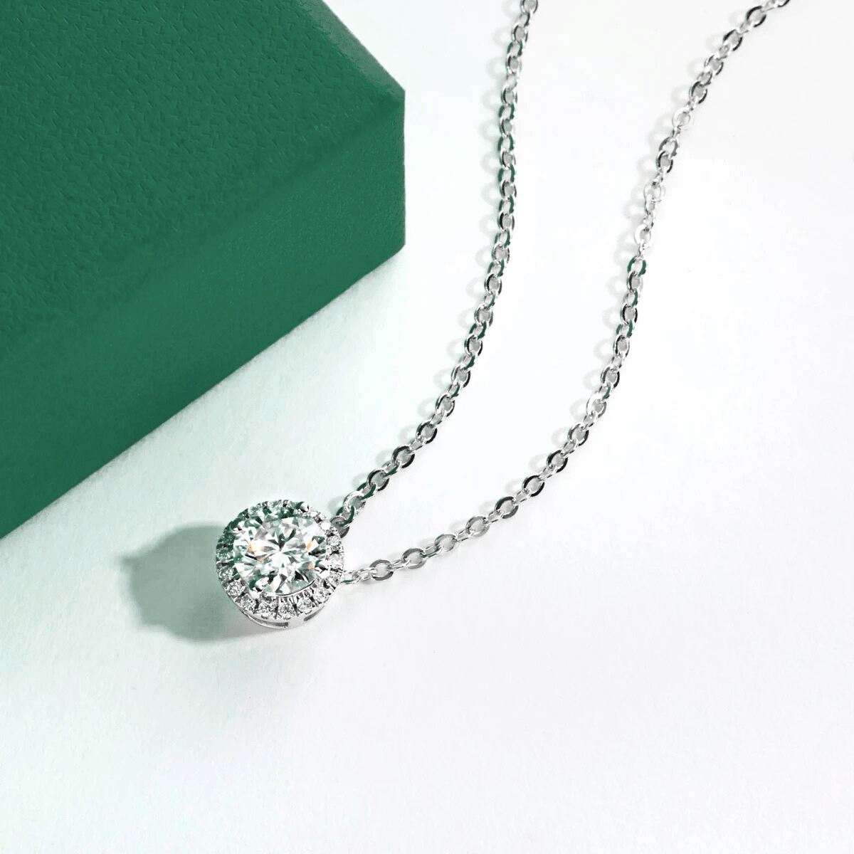 Colar Round Moissanite Moissanite - Momi Jewel