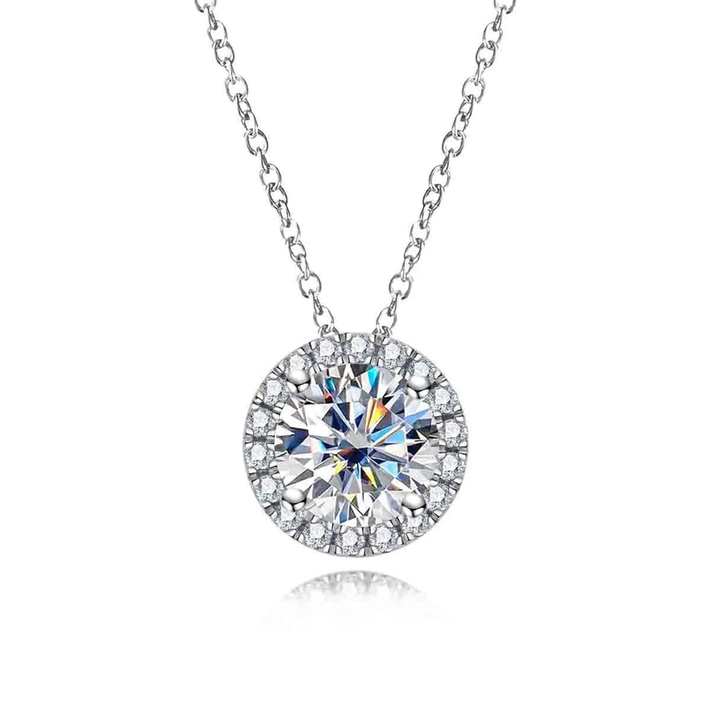 Colar Round Moissanite Moissanite - Momi Jewel