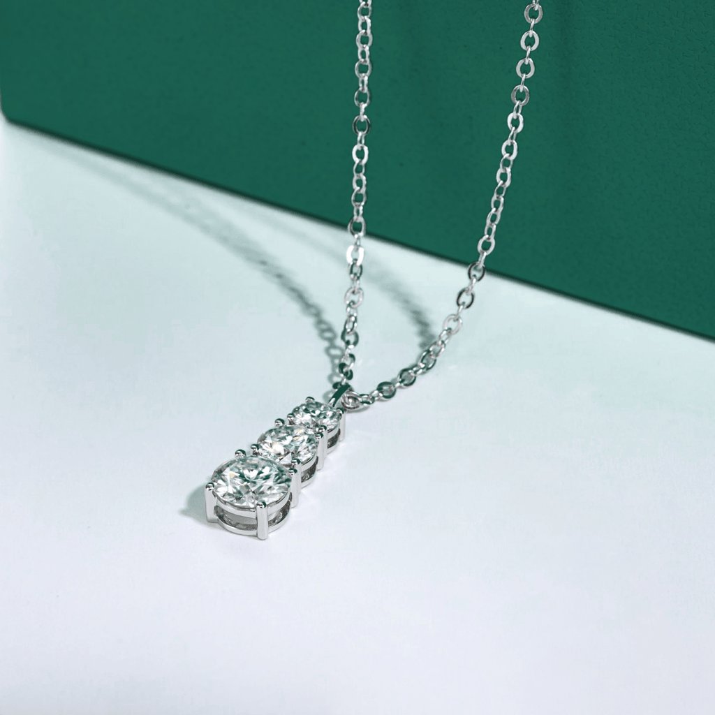 Colar Trilogy Brilhante Moissanite Moissanite - Momi Jewel