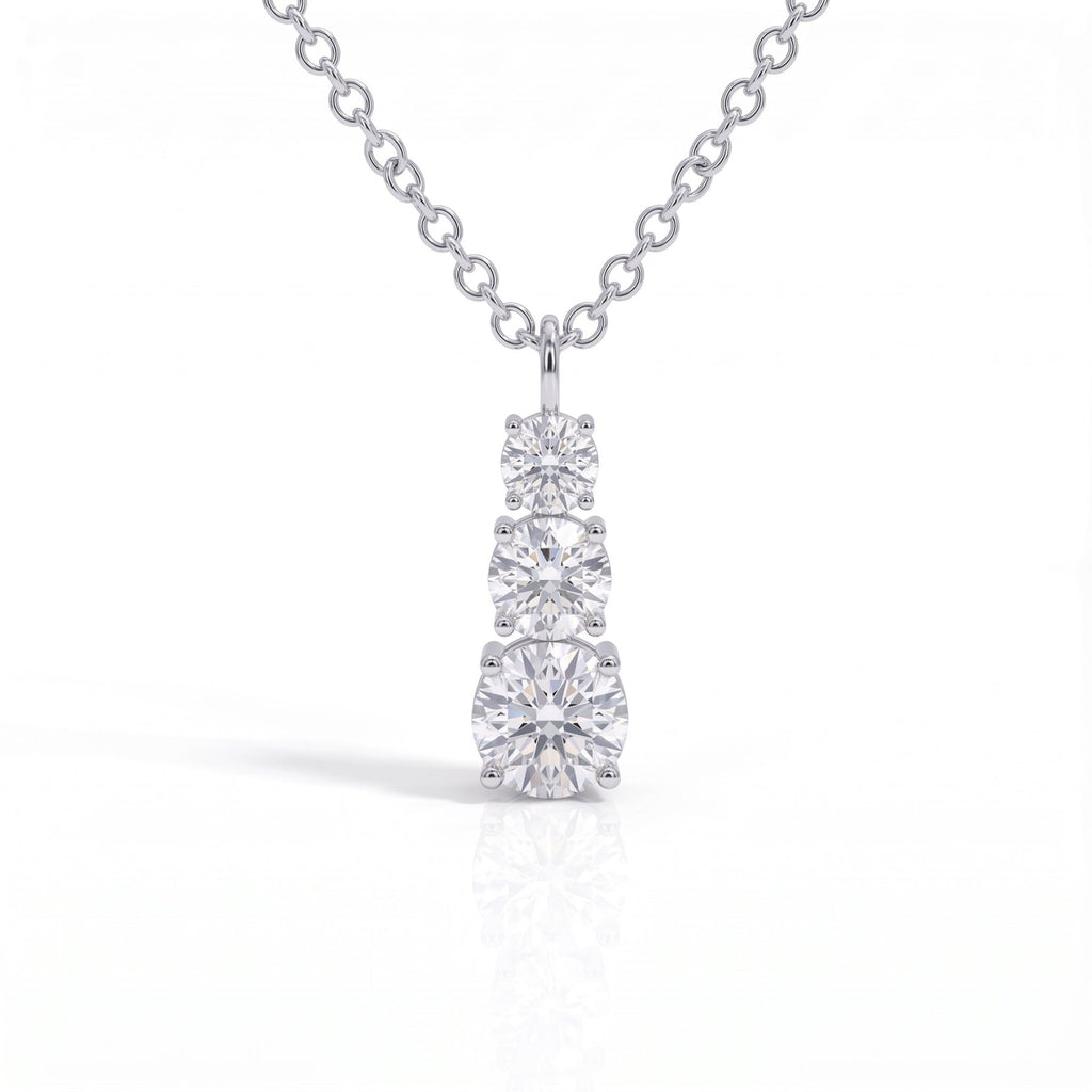 Colar Trilogy Brilhante Moissanite Moissanite - Momi Jewel