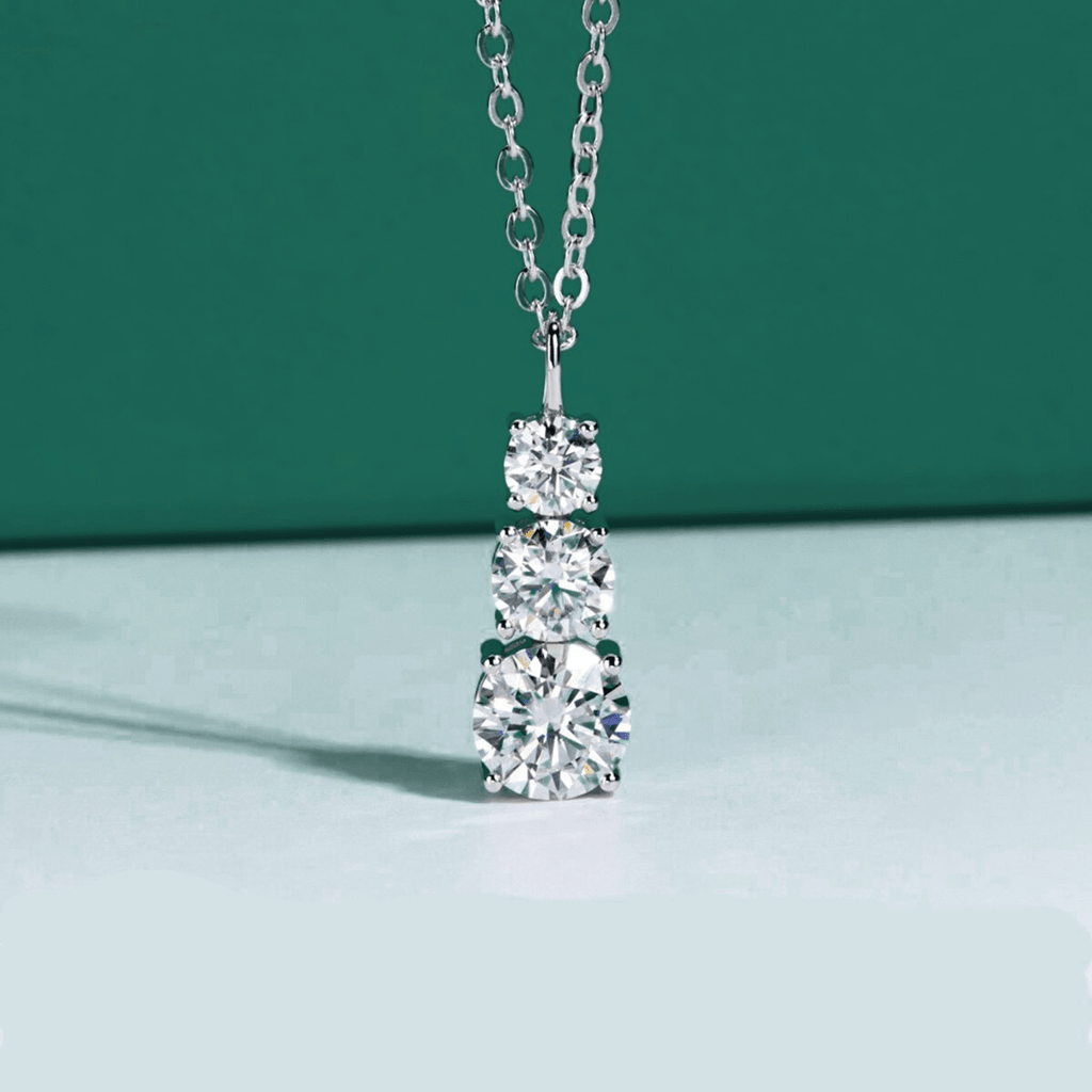 Colar Trilogy Brilhante Moissanite Moissanite - Momi Jewel