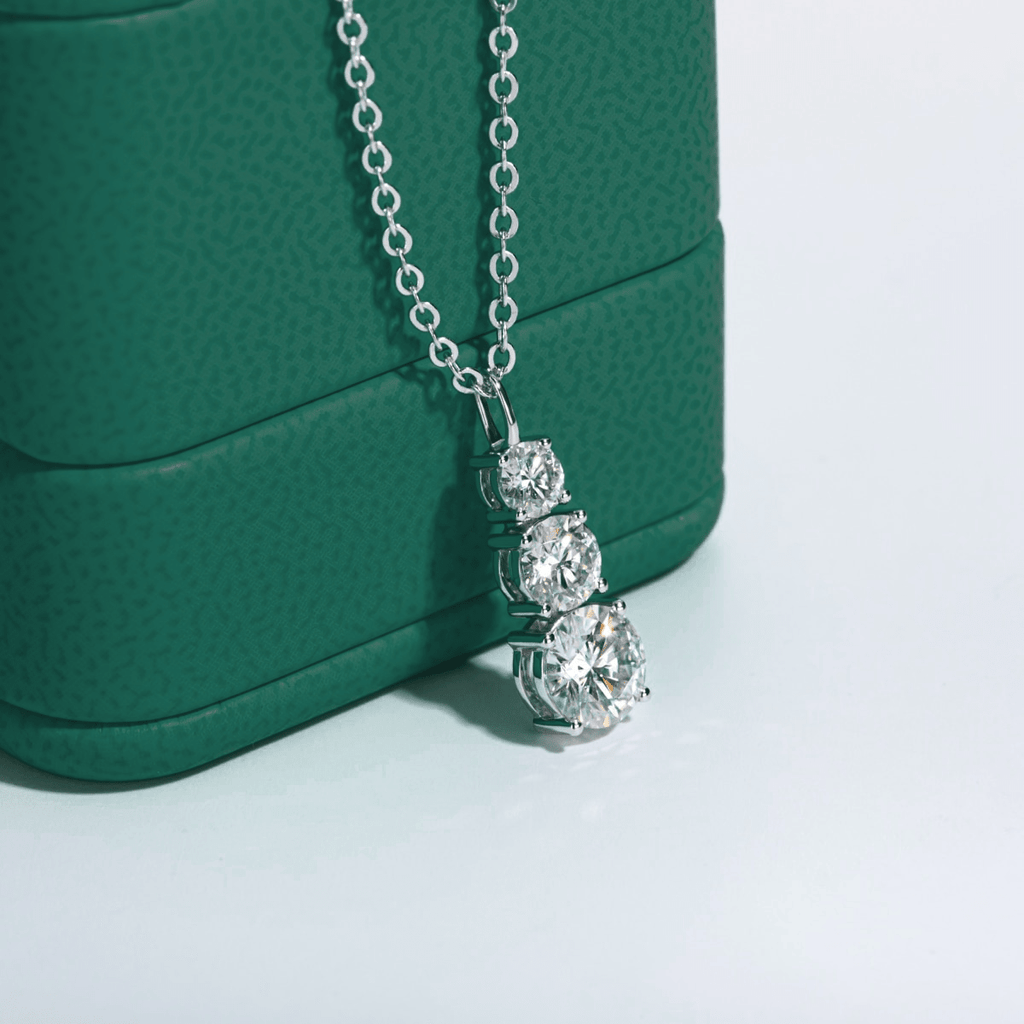 Colar Trilogy Brilhante Moissanite Moissanite - Momi Jewel