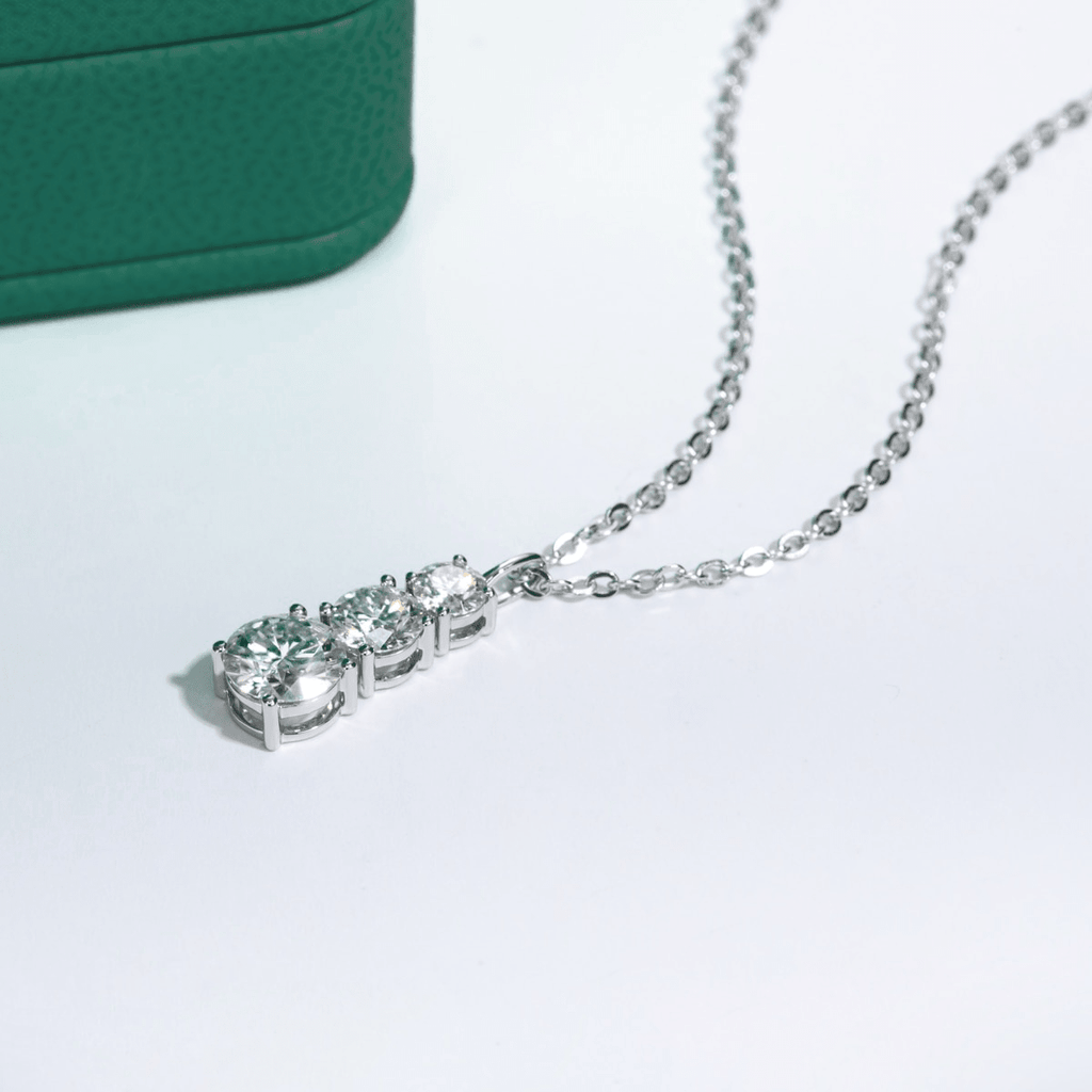 Colar Trilogy Brilhante Moissanite Moissanite - Momi Jewel