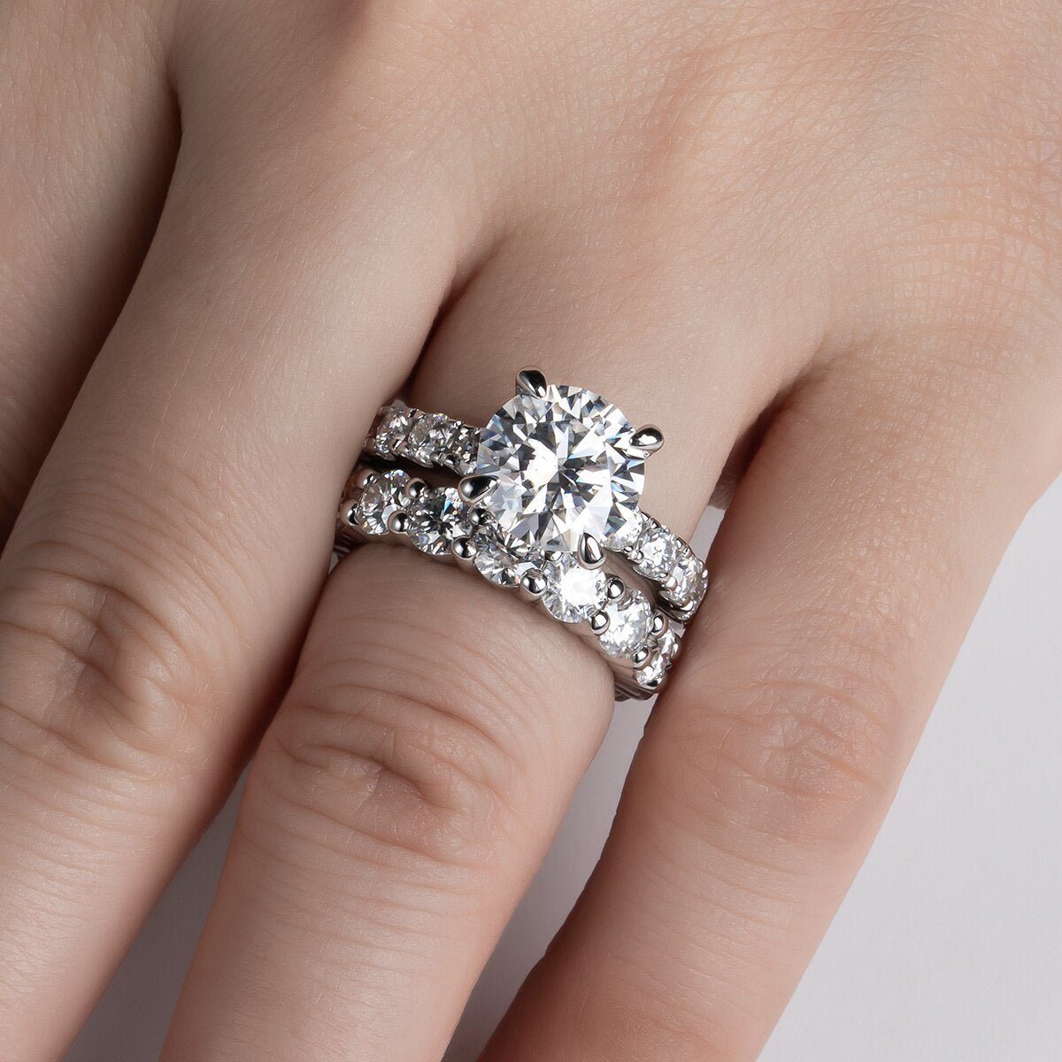 Conjunto Anel Jasmin e Aliança Wedding Moissanite - Momi Jewel