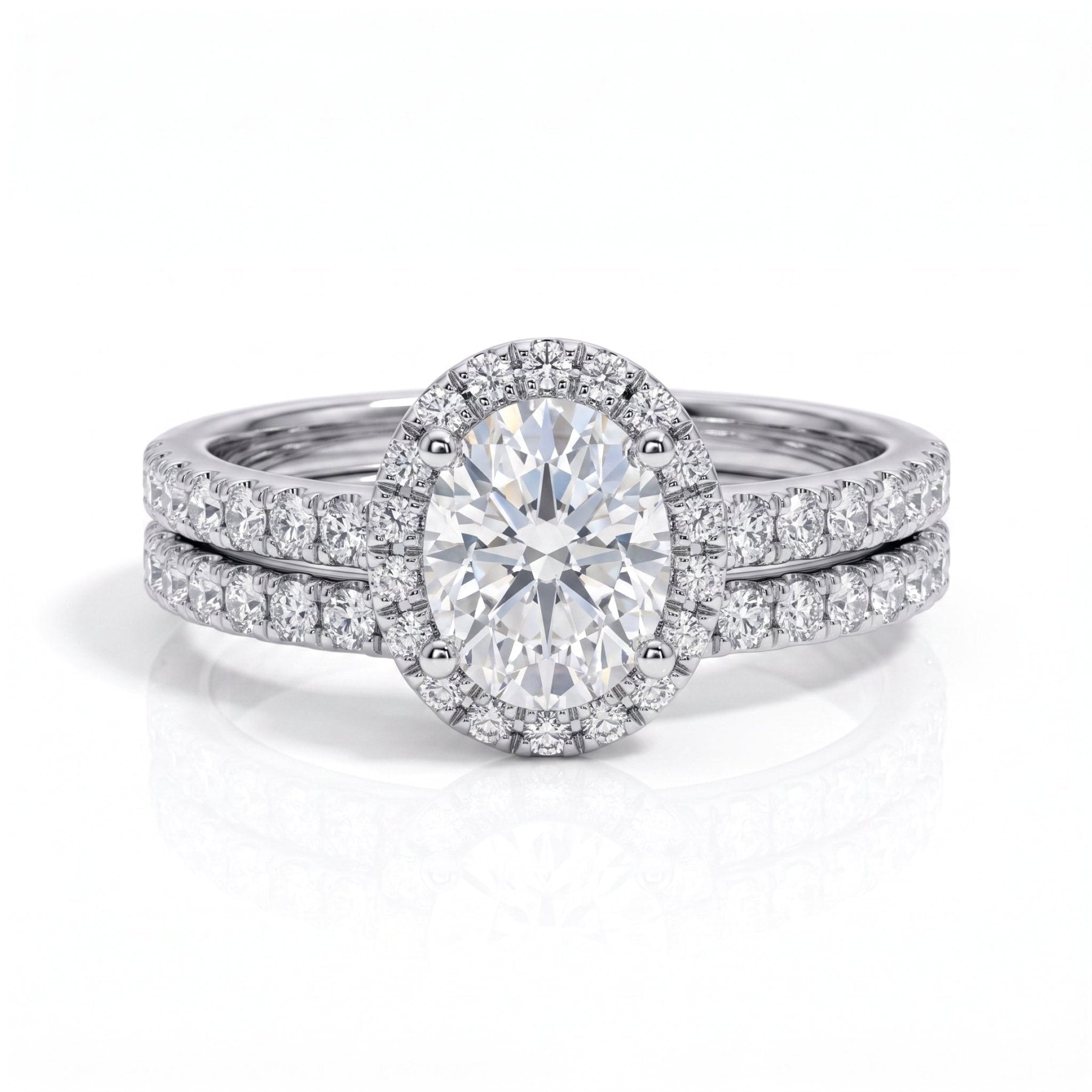 Conjunto Oval Moissanite Moissanite - Momi Jewel
