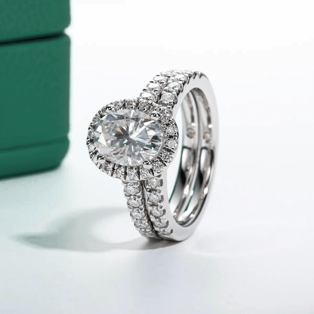 Conjunto Oval Moissanite Moissanite - Momi Jewel