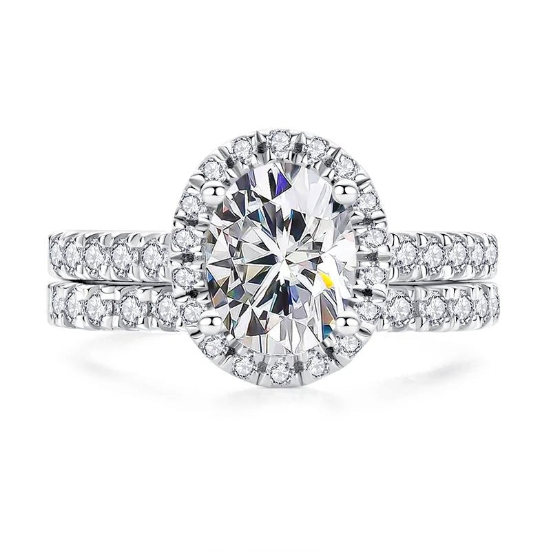 Conjunto Oval Moissanite Moissanite - Momi Jewel