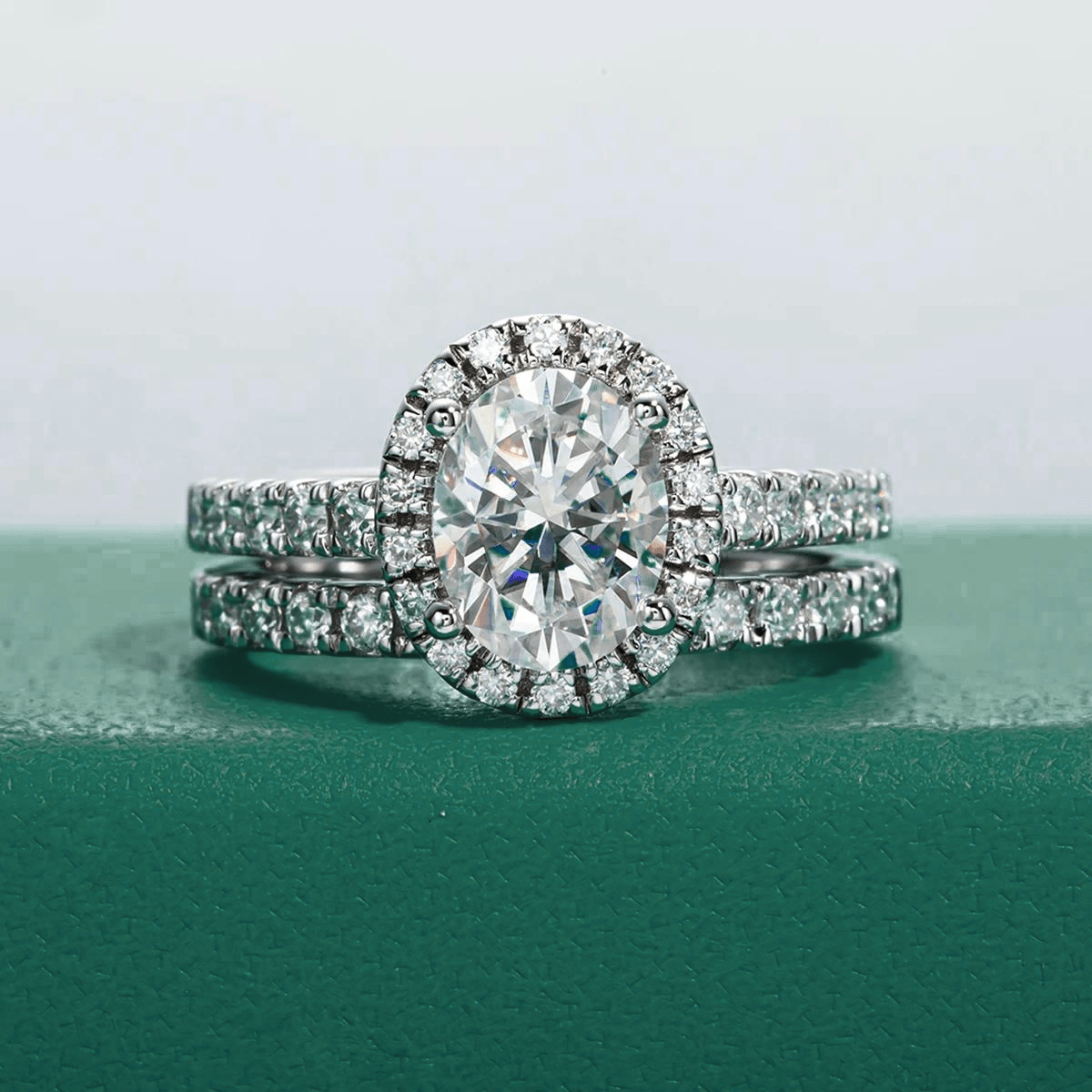 Conjunto Oval Moissanite Moissanite - Momi Jewel
