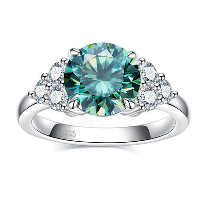 Anel Luxury Green Moissanite