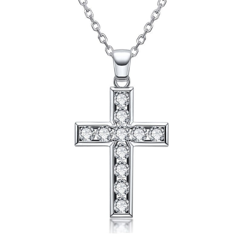 Colar Cruz Preciosa Moissanite Moissanite Colar