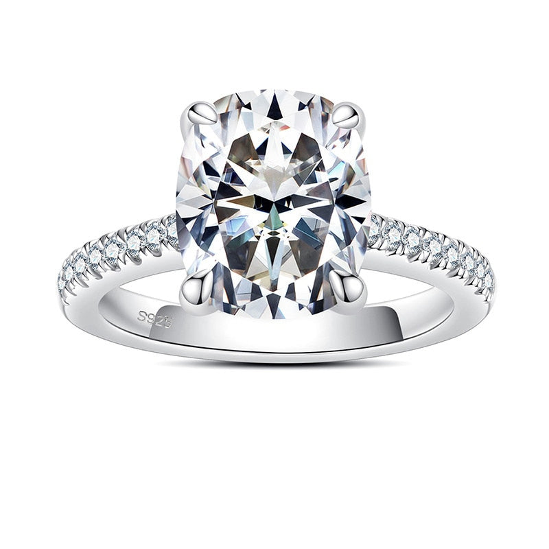 Anel Promise Cushion Moissanite Anel Solitário