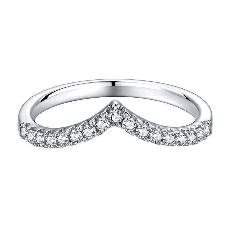Meia Aliança Coração Moissanite Moissanite - Momi Jewel