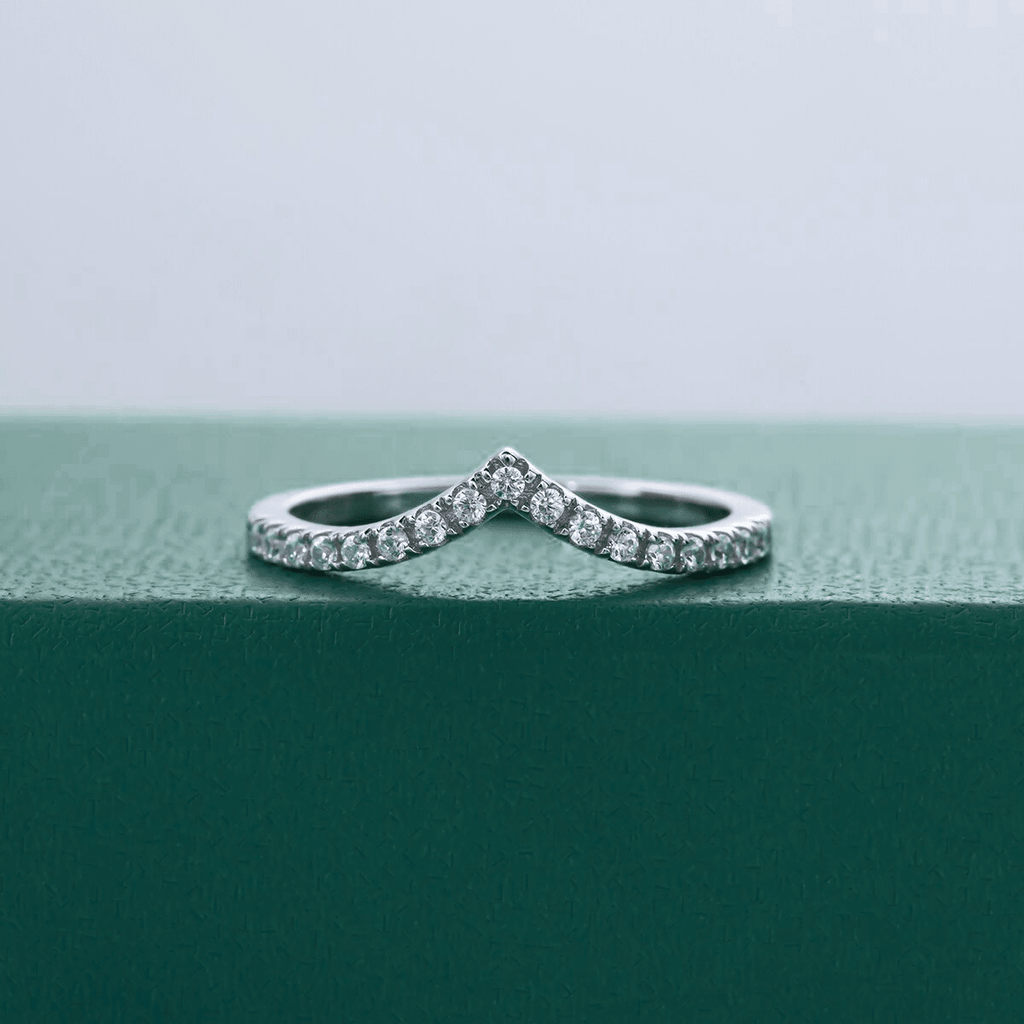 Meia Aliança Coração Moissanite Moissanite - Momi Jewel