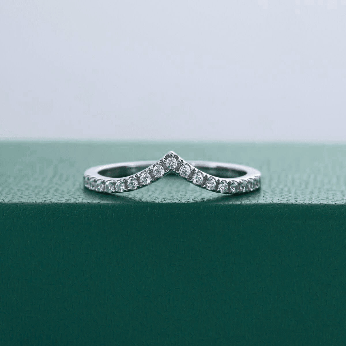 Meia Aliança Coração Moissanite Moissanite - Momi Jewel