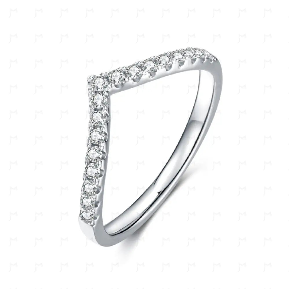 Meia Aliança Coração Moissanite Meia Aliança