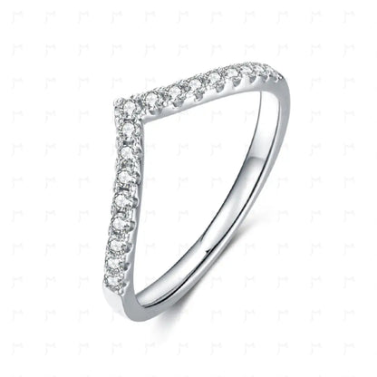 Meia Aliança Coração Moissanite Meia Aliança