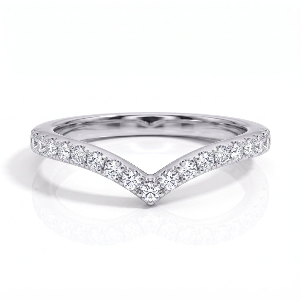 Meia Aliança Coração Moissanite Moissanite - Momi Jewel